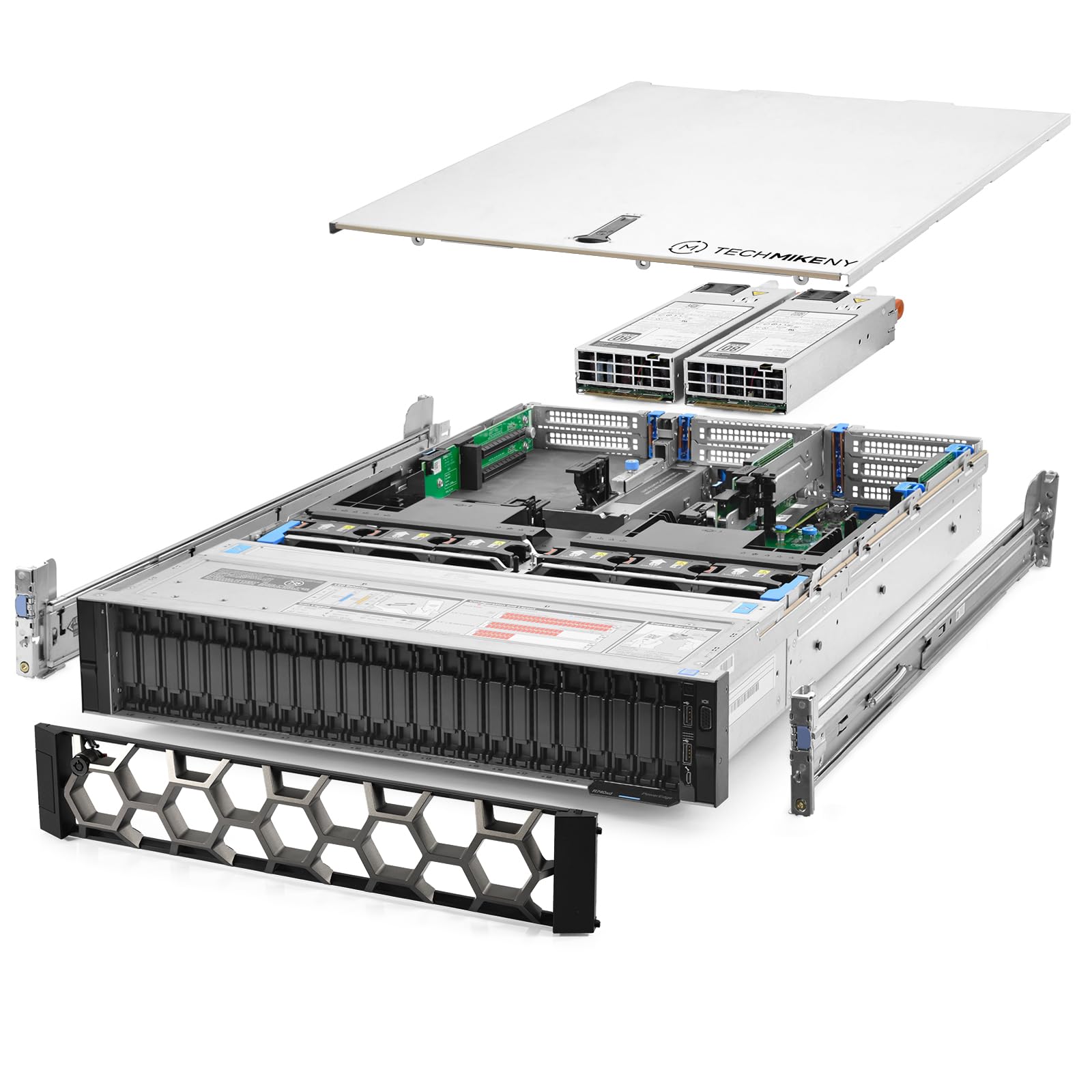- TechMikeNY Server 2X Gold 6246R 3.40Ghz 32-Core 256GB RAM Rails PowerEdge R740xd NVMe (Renewed)