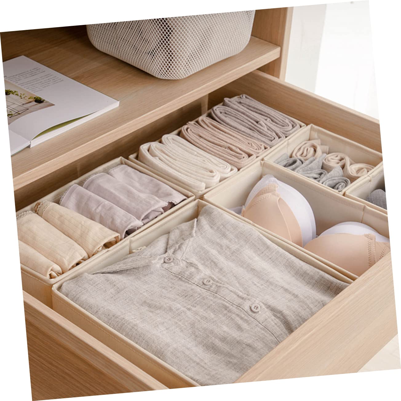Ciieeo 3piezas Organizador Para Ropa Interior Armario Sujetadores Calcetines Almacenamiento Diseño Práctico