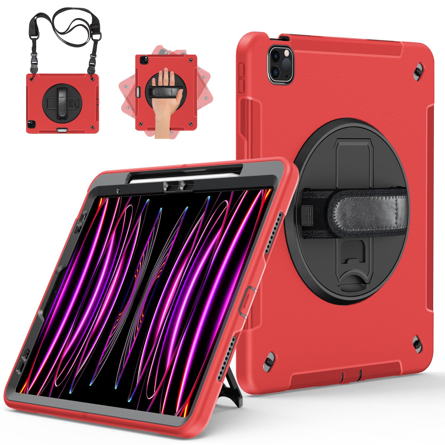 Miesherk Case for iPad Pro 12.9 Inch 6th/5th/4th Gen,Shockproof,Black — Amazon image 12
