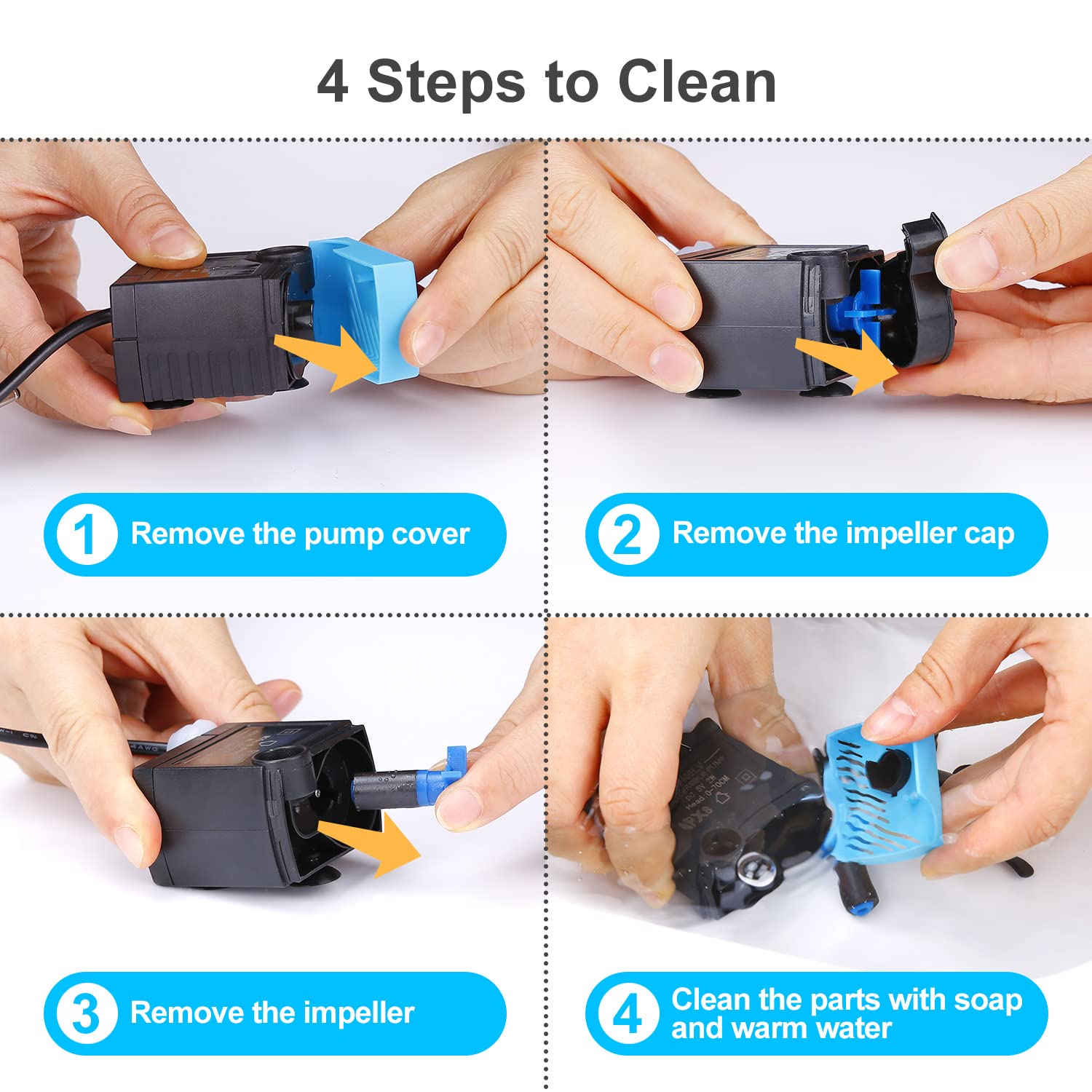 Bomba de fuente de agua para gatos, bomba de repuesto USB de 5 V compatible con dispensadores de agua LED Platinum y Platinum para perros y gatos con adaptador de CA