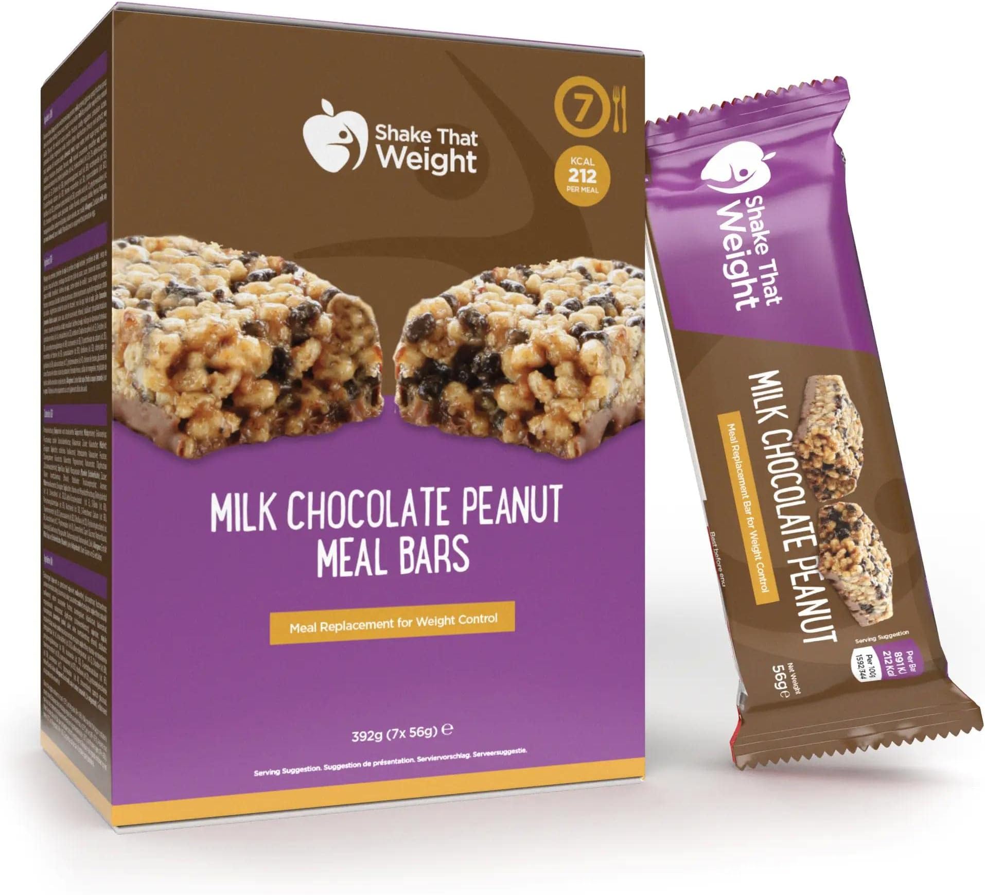 7x Chocolate Peanut Diet Meal Replacement Bar - Shake That Weight