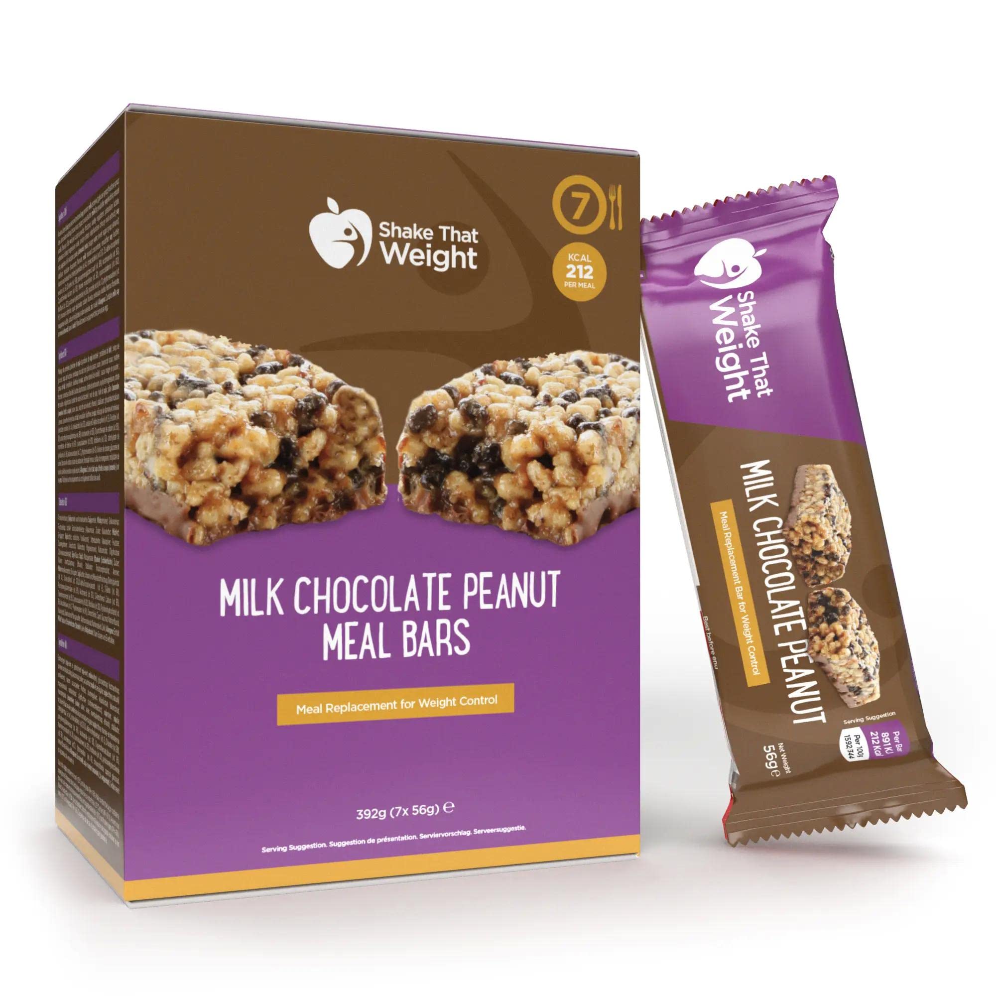 7x Chocolate Peanut Diet Meal Replacement Bar - Shake That Weight