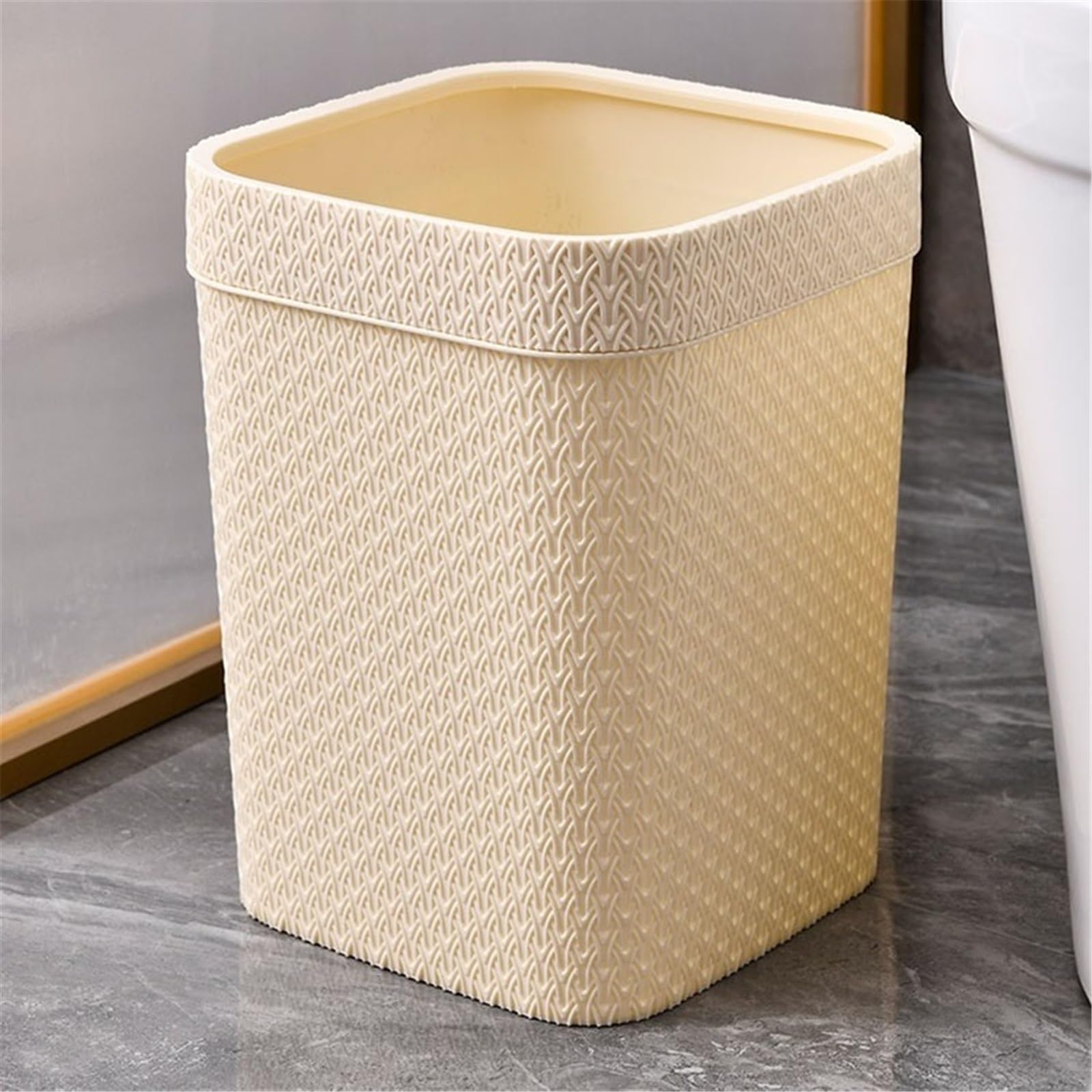 Pattumiera e pattumiera Bagno Interno, WC, Bidone Della Spazzatura per oggiorno(Yellow)