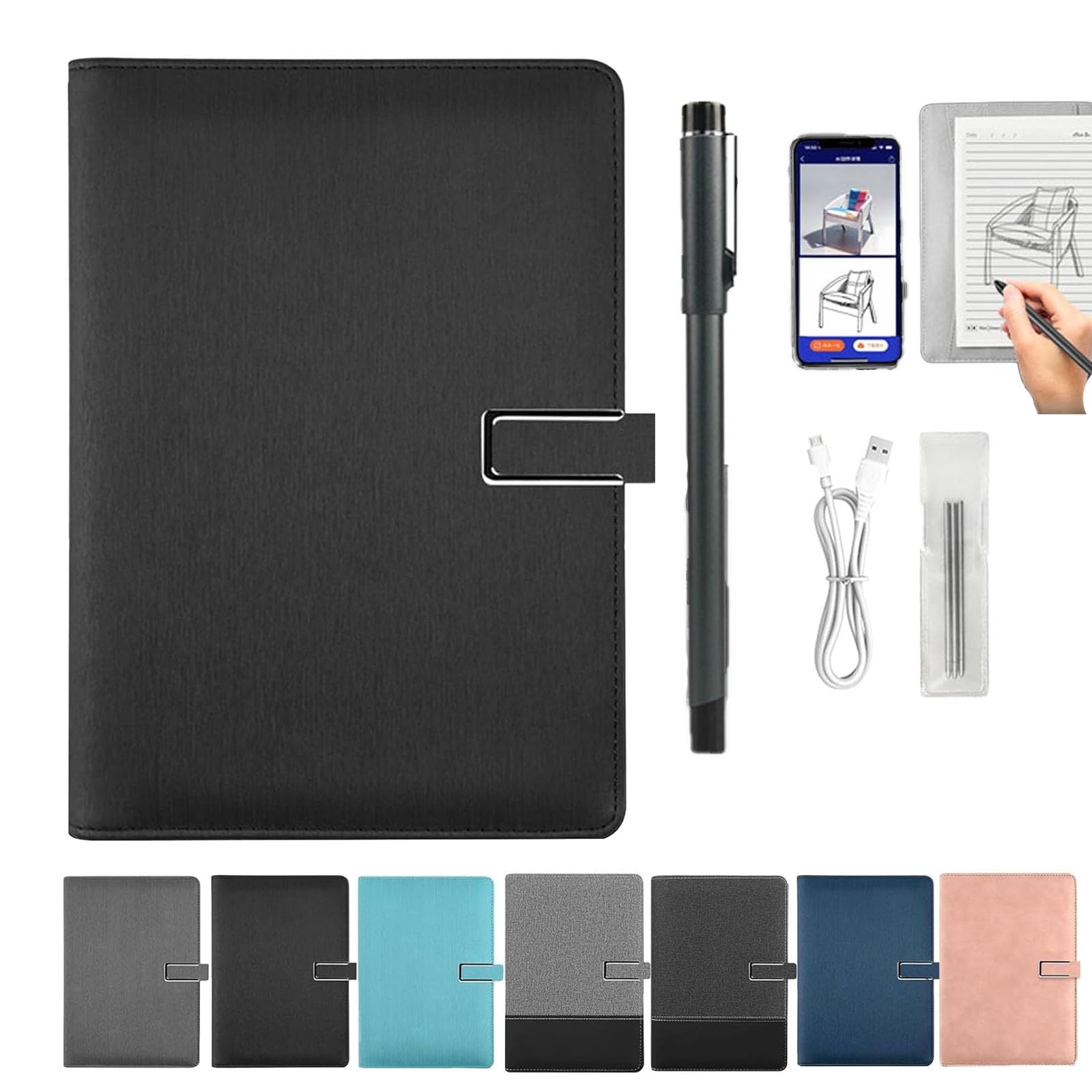 Xnote - Ai-Powered Smart Writing Set, Xnote Smart Writing Set, Digital Electronic Notebook With Smart Pen, Real-Time Sync For Digitizing,Convert To Text, Compatible With Android,Ios (#E)