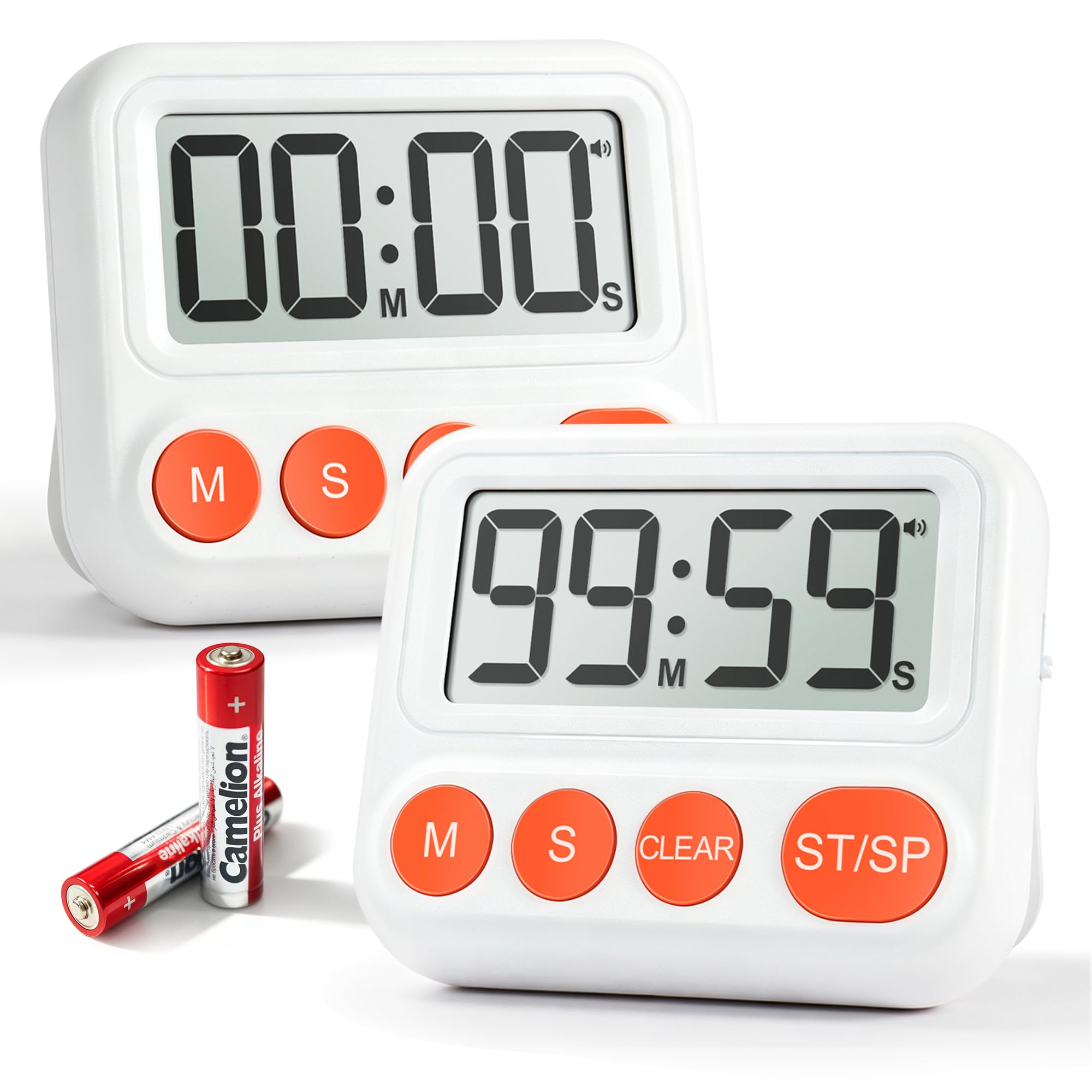 Digital Timer for Kids, Large LCD Countdown Timer, 99 Min Cooking & Study