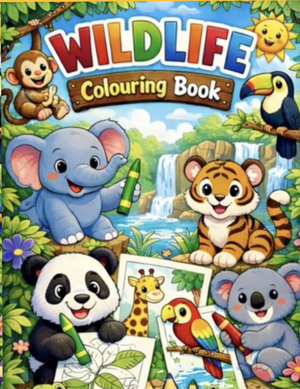 Wildlife colouring book
