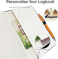 Vista 5 de Mlife A5 Lined Journal Notebook,Notebooks 200 Pages with Premium 100gsm Inkproof Paper Thick,PU Hard Cover journals,Inside Pocket,Elastic Blue