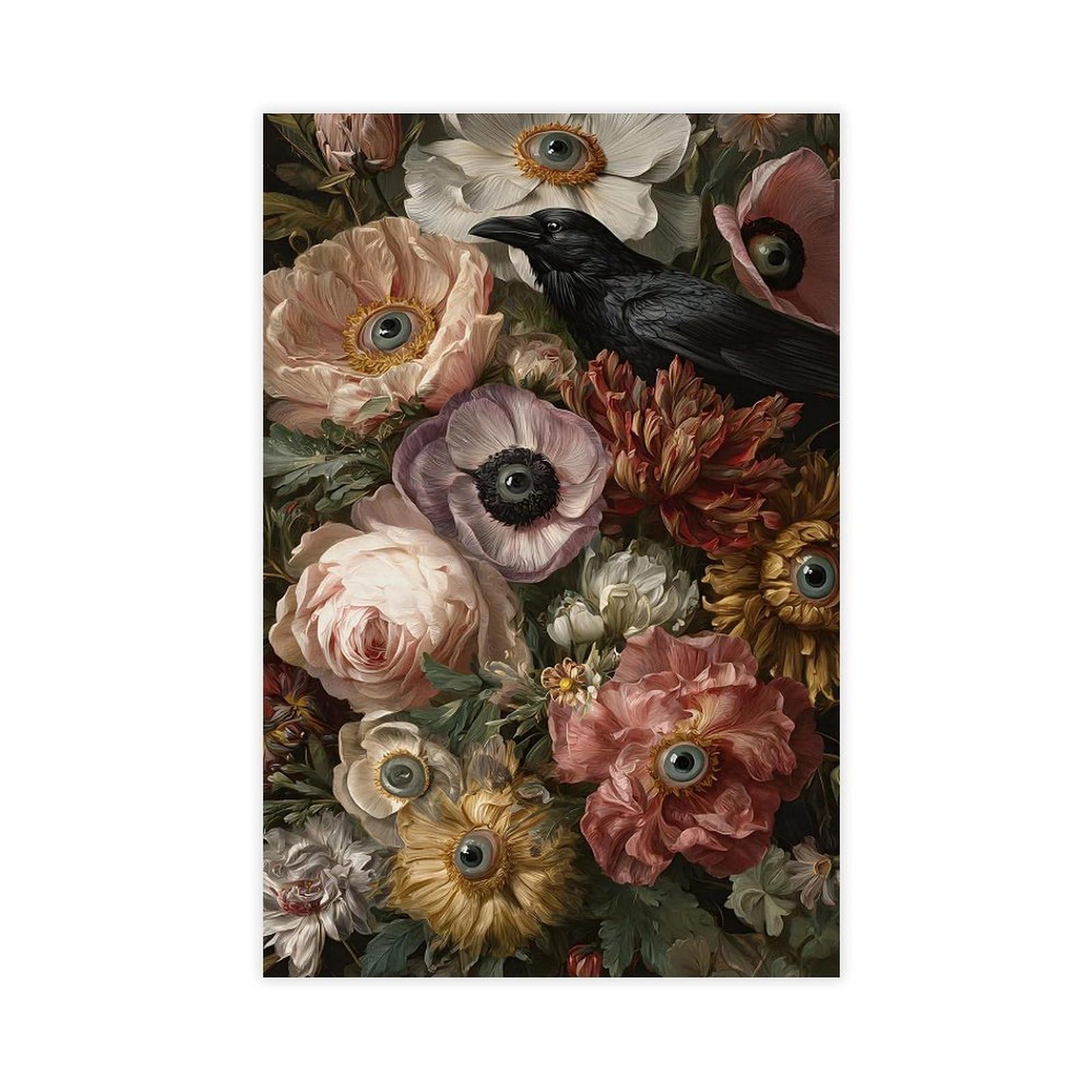 Bareronor Surreal Botanical Eye Canvas Poster Bedroom Decor Landscape Office Room Decor Gift 20" L X 30" W