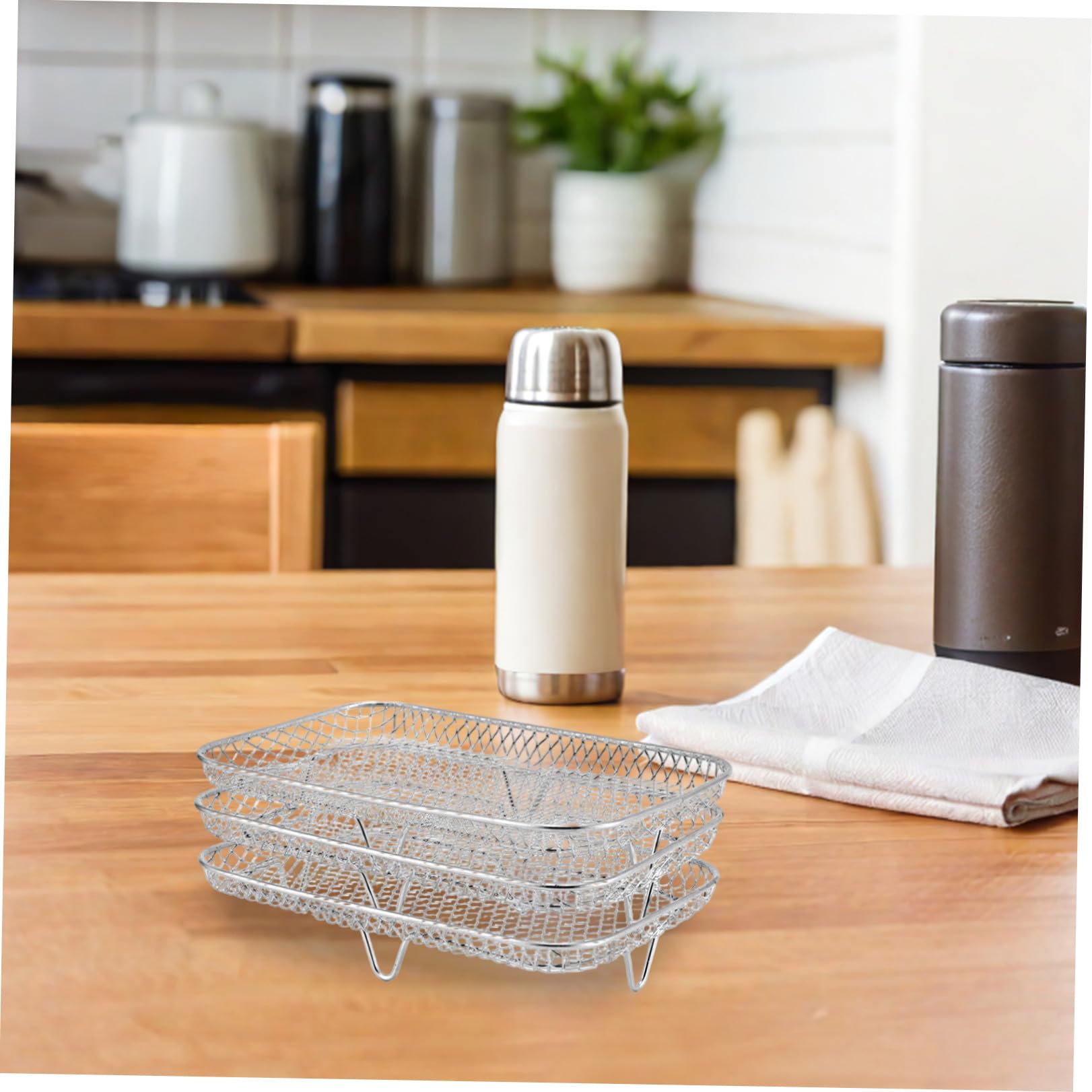 Accessorio per Friggitrice ad Aria a 3 Livelli in Acciaio Inox