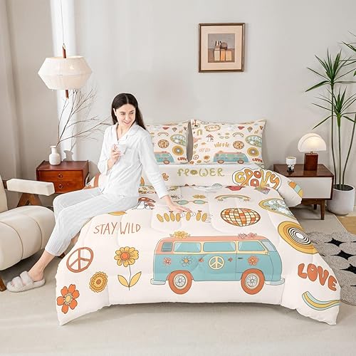 Miniatura 2 de Decoraciones de fiesta para niños de los años 70, edredón tamaño King, juegos de ropa de cama y colecciones para niños y niñas, ropa de cama de