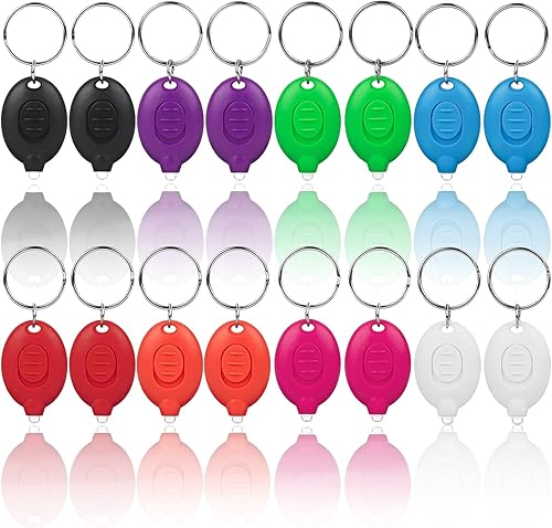 16 unids LED llavero linterna luz blanca mini llavero luz ultra brillante pequeña linterna, micro bolsillo llavero linterna LED para iluminación de