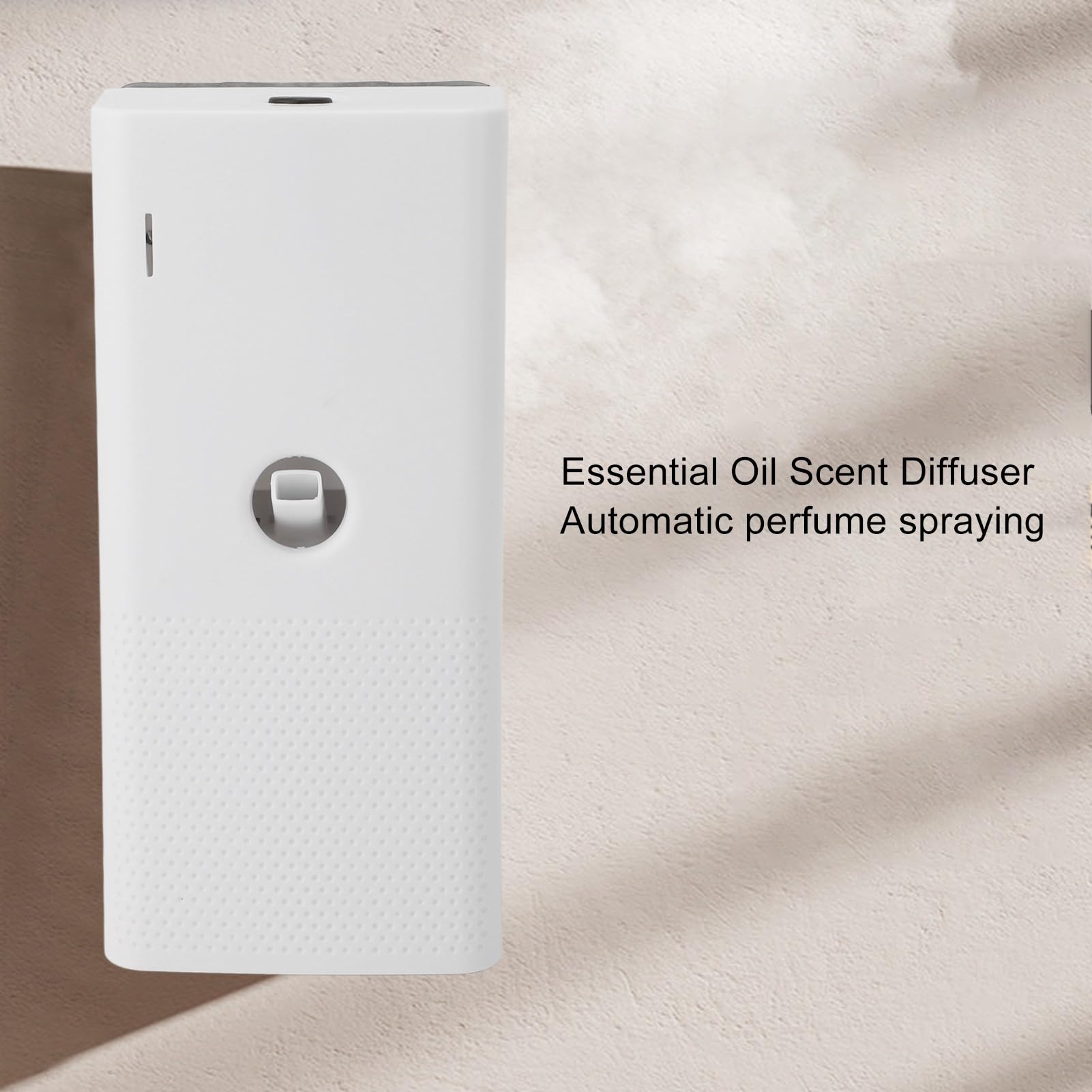 Wall Mounted Essential Oil Diffuser, Battery Powered Automatic Timing Ultrasonic Atomization Aromatherapy Humidifier, Air Freshener for Home Large Room Bathroom (White)