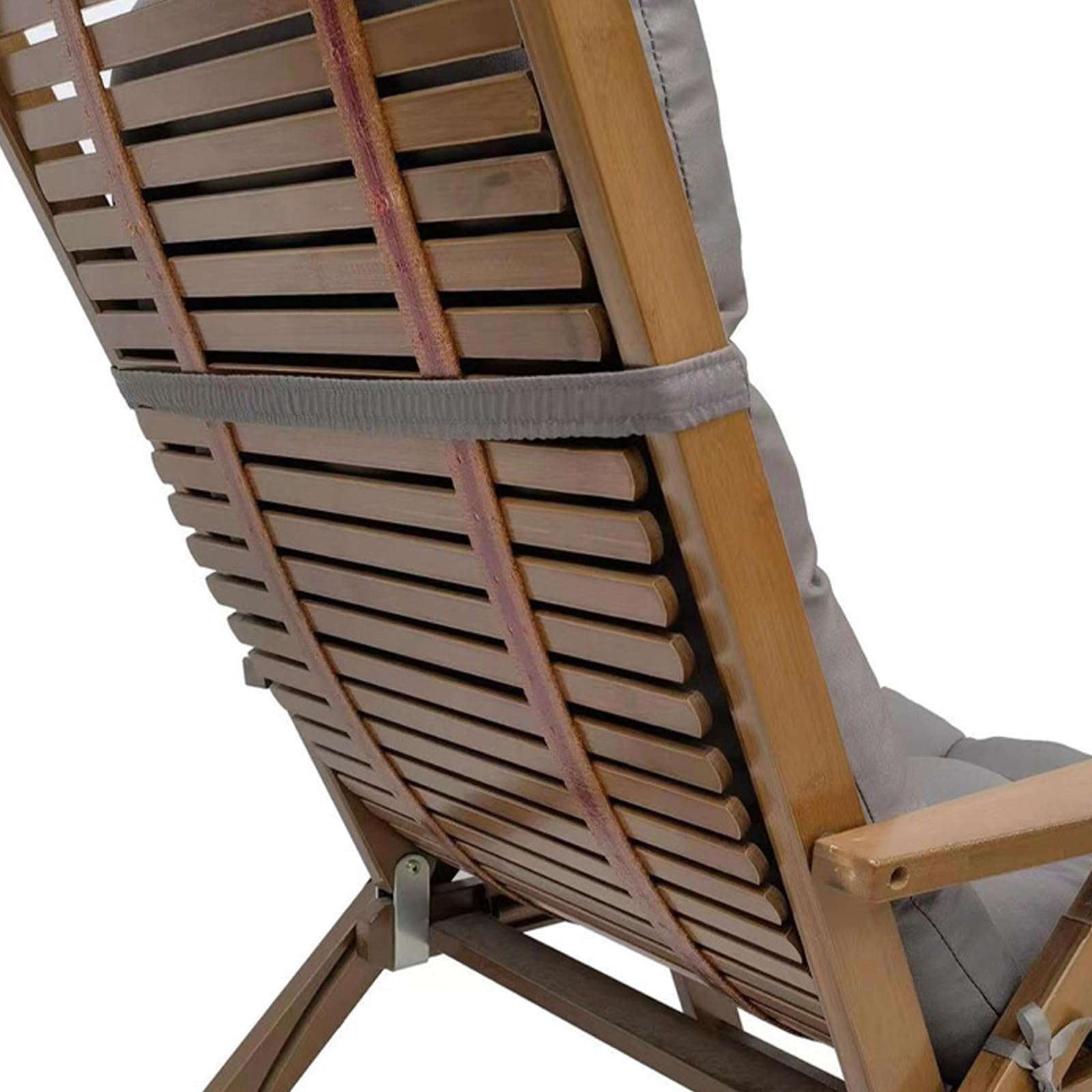 Cojines de repuesto para sillas de exterior con correas de fijación para sillas mecedoras de mimbre, almohadillas para sillas de interior y exterior, 43 x 20 pulgadas
