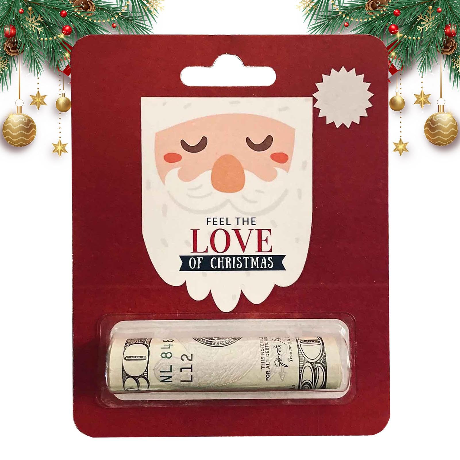 Kerstgeldclip, houten geldhouder voor contant geld, geldhouder van hout, lichte, stabiele geldclip voor geldkaarten voor Kerstmis, verjaardag, Nieuwjaar, Pasen