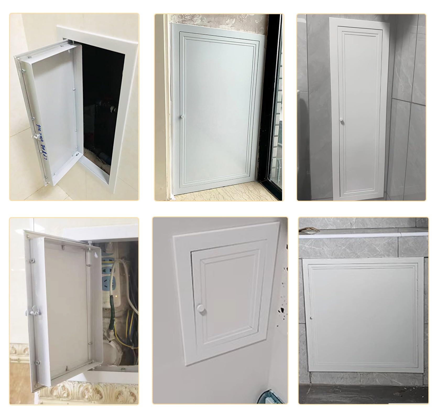 Puerta Contador Agua Panel de Pared de 40x600, 450x600, 600x600 y 550x700 mm, Galvanizado Resistente A La Oxidación, Puerta Acceso A Espacios Acceso Exteriores(400x700mm(16x28in))
