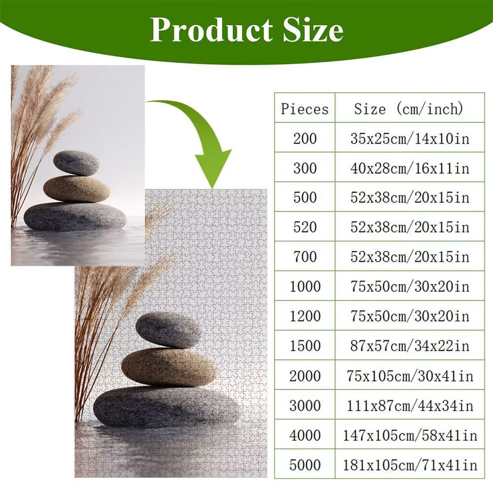 Puzzle 1200 Piezas Adultos Paisaje & Piedra, Rompecabezas con Letras Traseras y Póster, Pasatiempo Antiestrés, Decoración de Pared, Regalo Decorar Mujer Hombre 75 x 50 cm (14 Años +) P3#1293