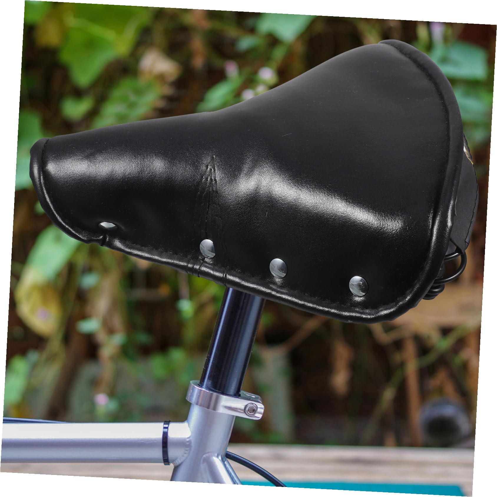 Retro Ledersattel Sitzkissen Für Vintage-Trikes Und Fahrräder Bequemer Und Langlebiger Fahrradsattel in Schwarz Für Optimales Fahrvergnügen