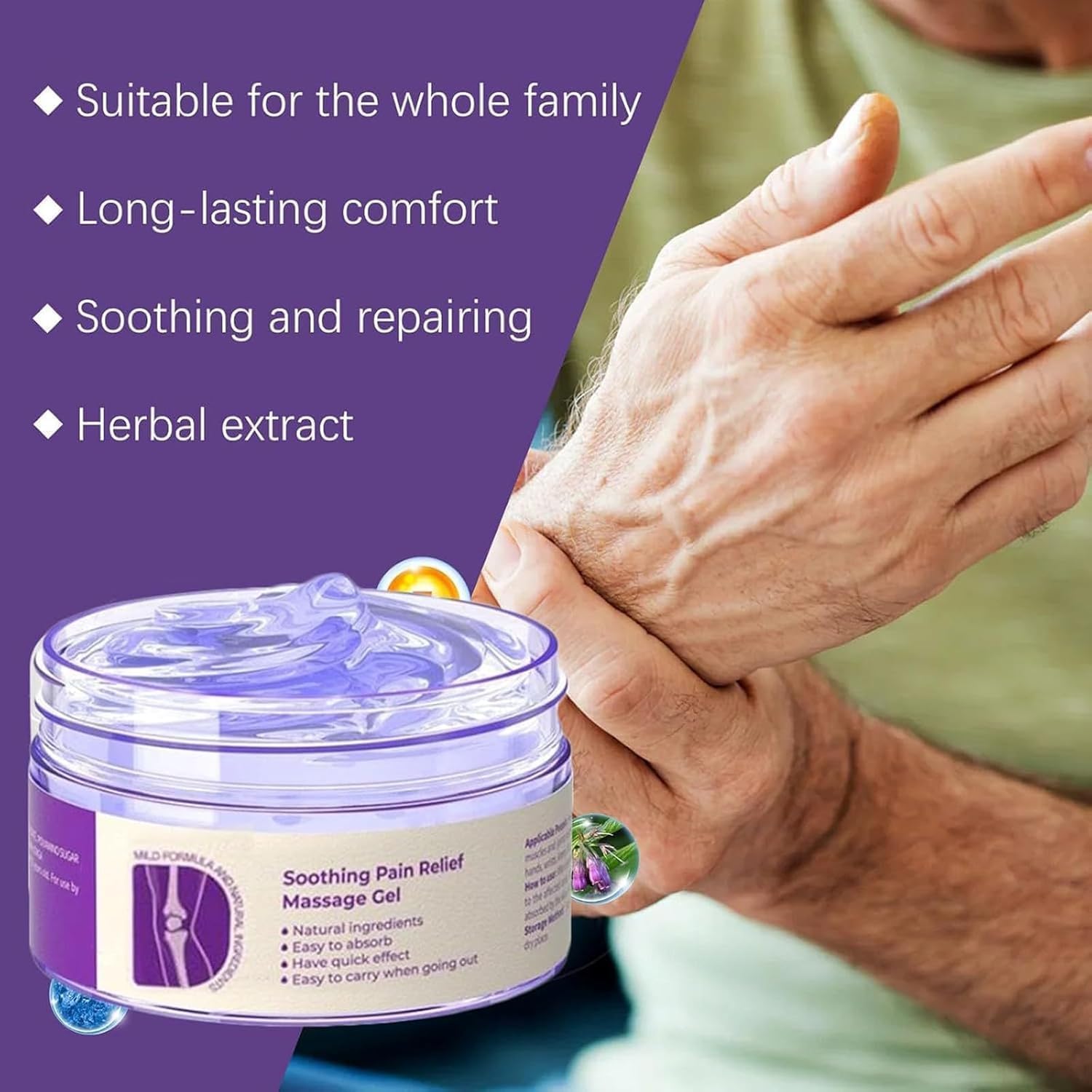 Kinzeno Joint Pain Massage Gel, Kresin Joint Pain Gel, Kinzeno Joint Pain Relief Cream, for Joint Activities Throughout The Body (1pcs)