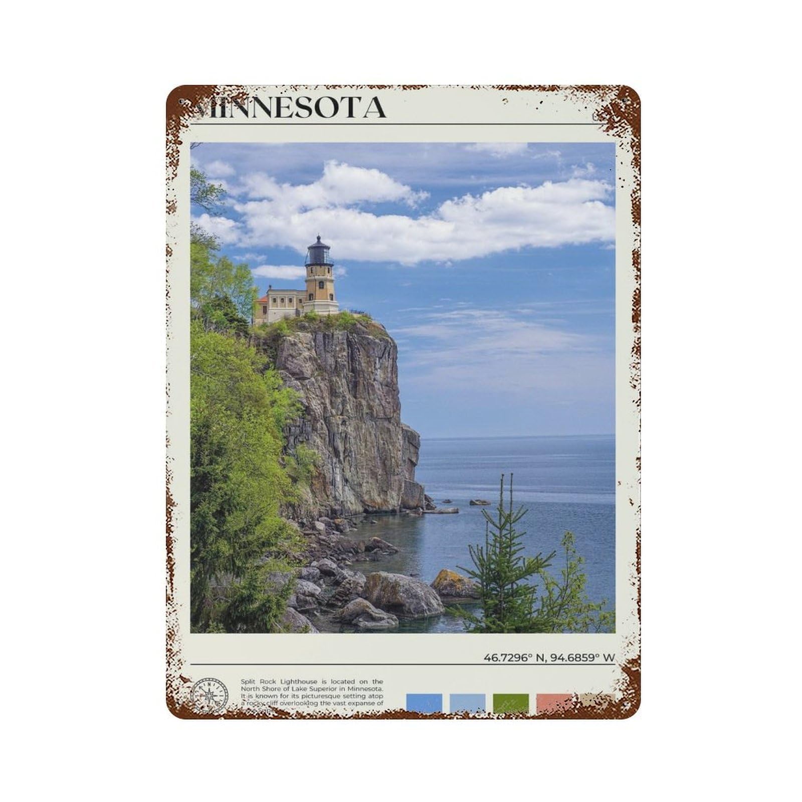 xiaoxiaoshen Real Photo Minnesota Decor Wall Decor Art Metal Tin Poster Modern Home Decor Art Home Bar Shop Decorations Vintage Sign 40x30cm