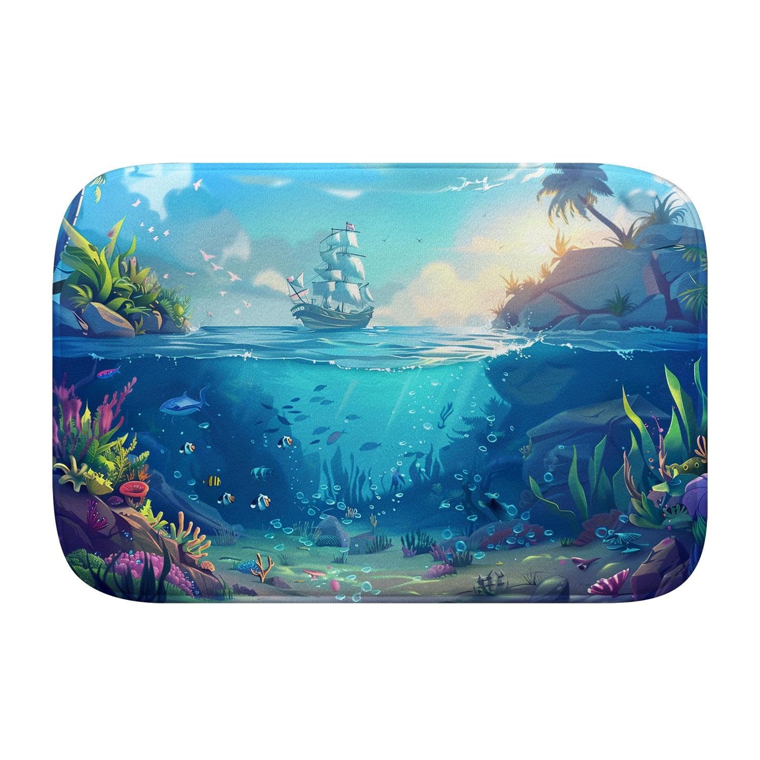 Tapis de bain antidérapant ultra absorbant en mousse à mémoire de forme pour salle de bain