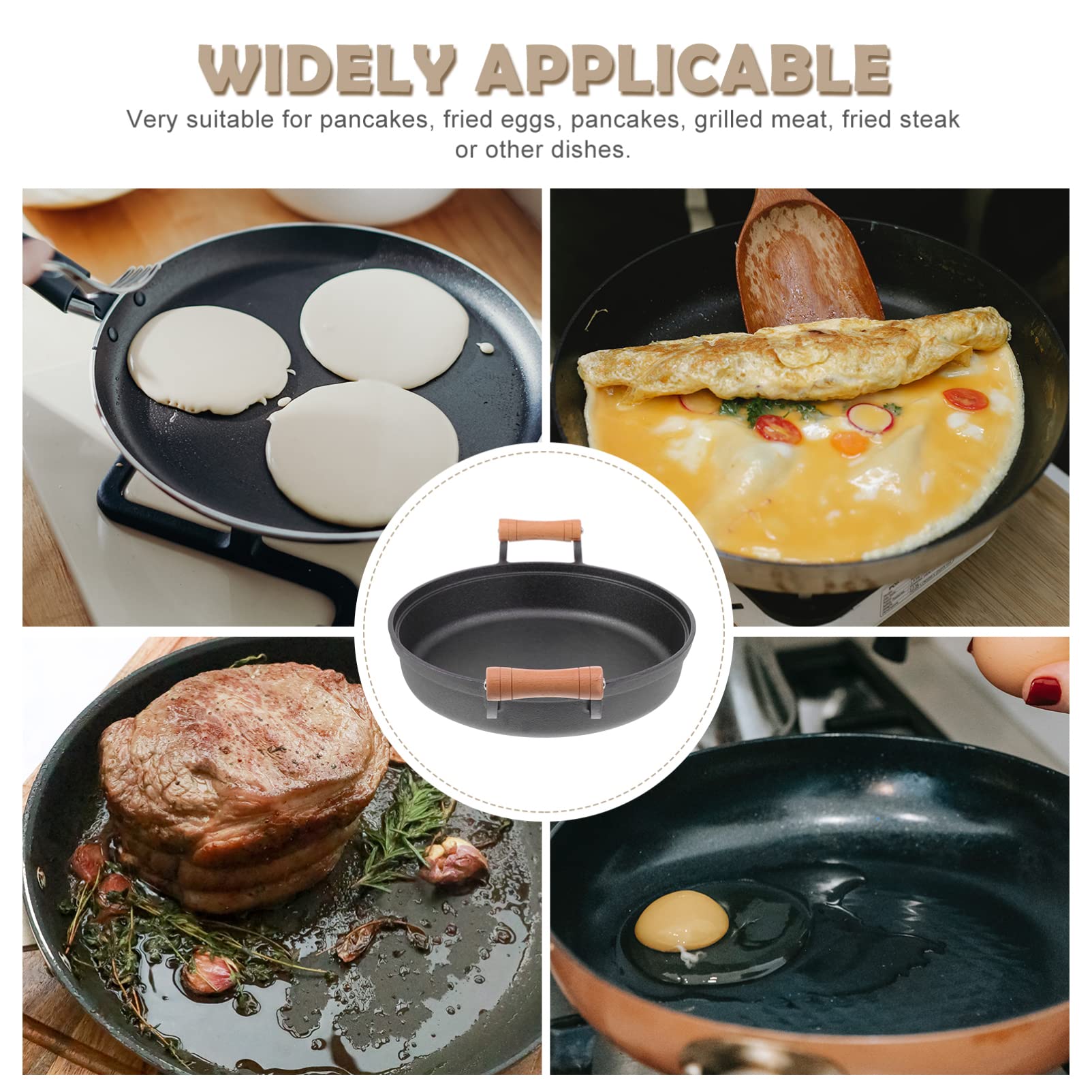 Yalych Household Frying Pan Non- Stick Pan Pancake Pan Durable Cooking Utensil Frying pan