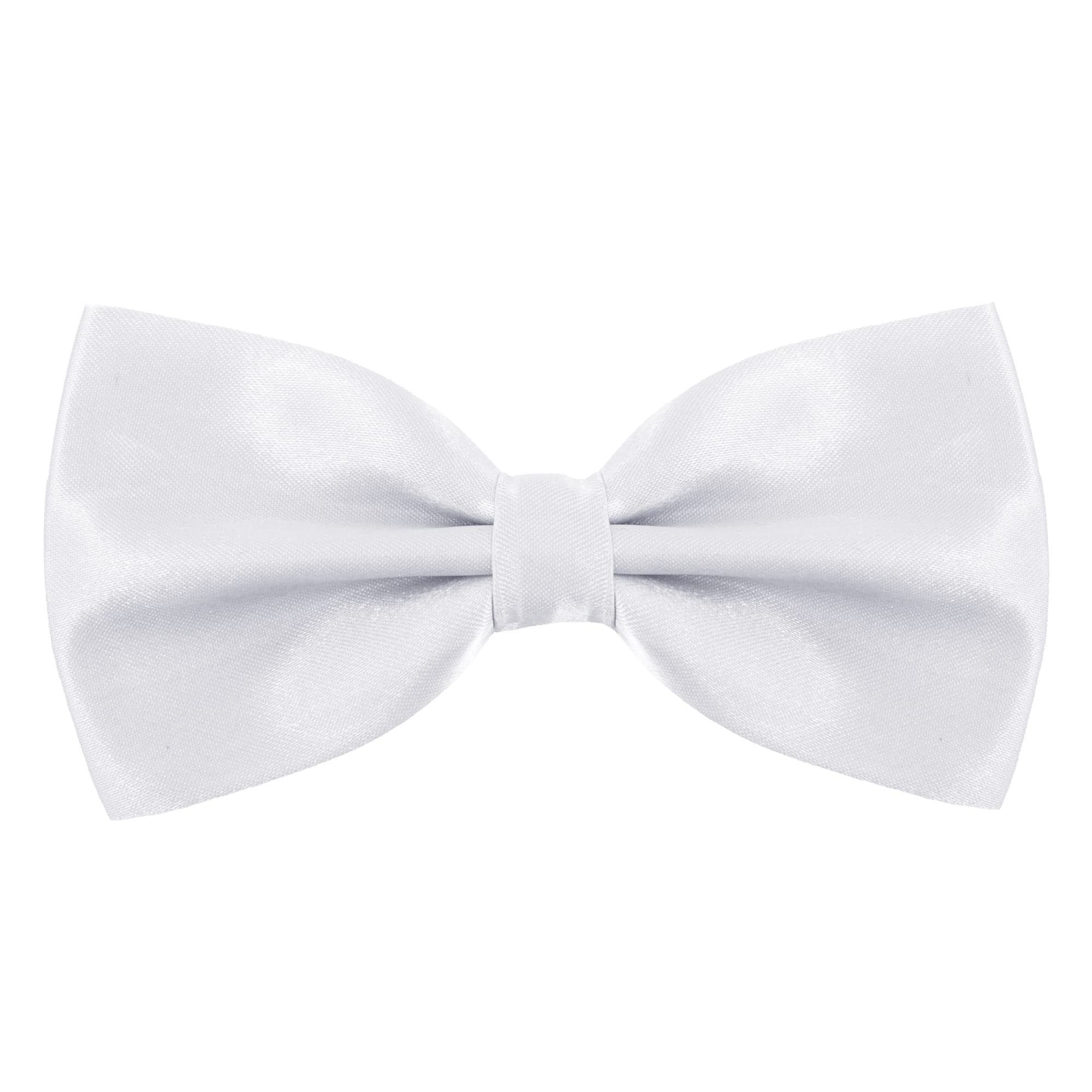 Time To Sparkle Men's White Bow Tie Bowties Pre-Tied Shape Clip On Bowtie Solid Formal Wear For Kids, Baby Boys, Toddler Any Age Bow Ties