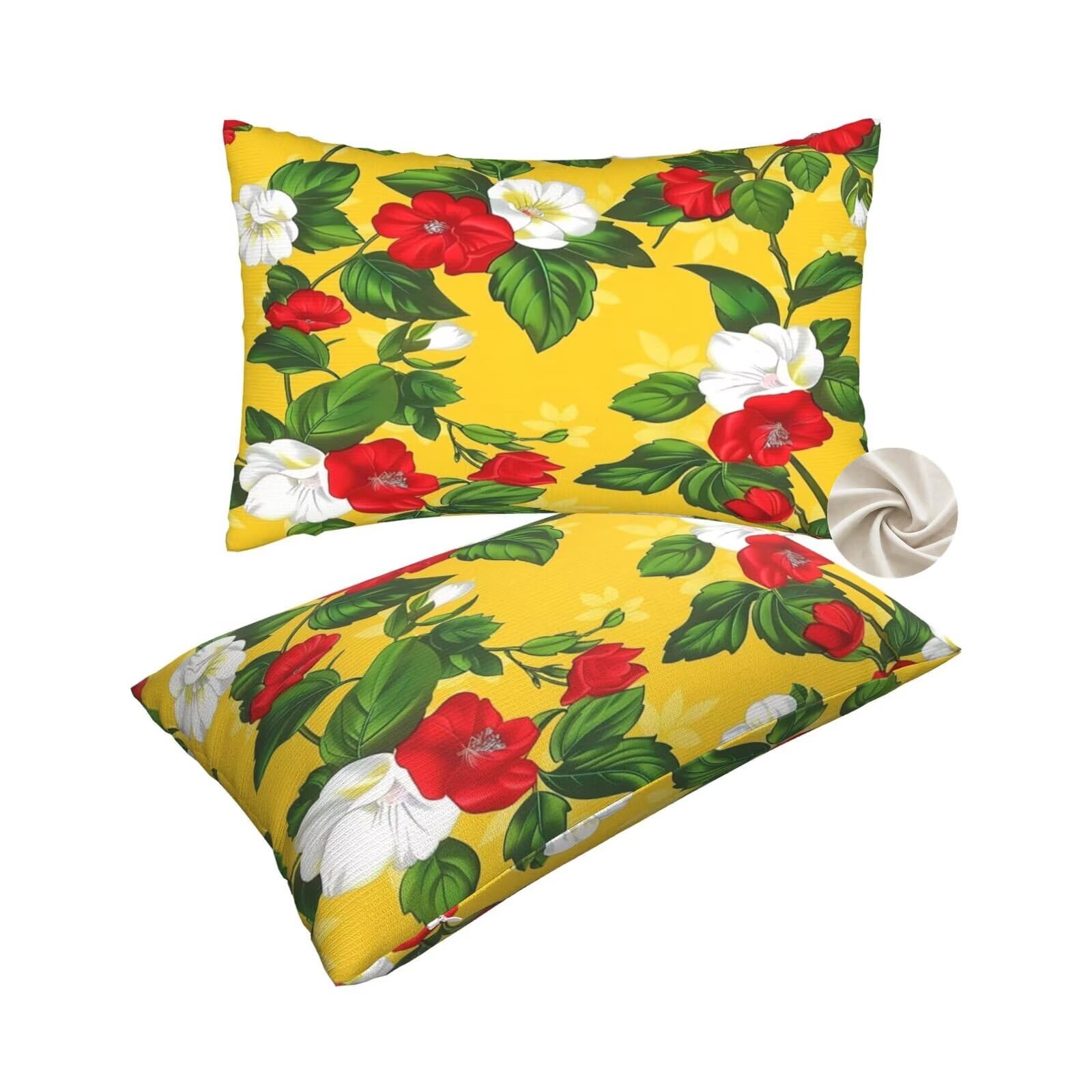 Housses de coussin 40x60 cm lot de 2 pour remplacer vos taies d'oreillers usées
