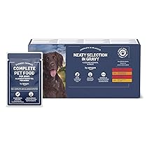 by Amazon Alimento completo per cani adulti, Selezione di carne in salsa, 4.8 kg, 48 confezioni da 100g