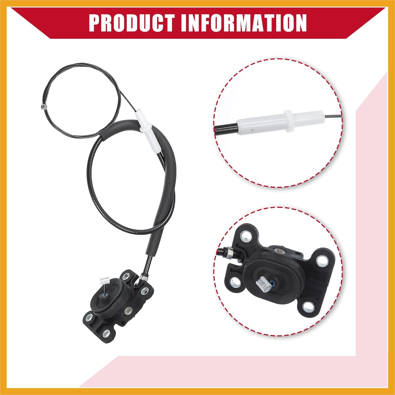 NO.72010-SHJ-A21 Right Power Sliding Door Cable for Honda Odyssey 2005-2010 / Side Sliding Door Cable/Durable Rubber / 1 Set/Black Replacement