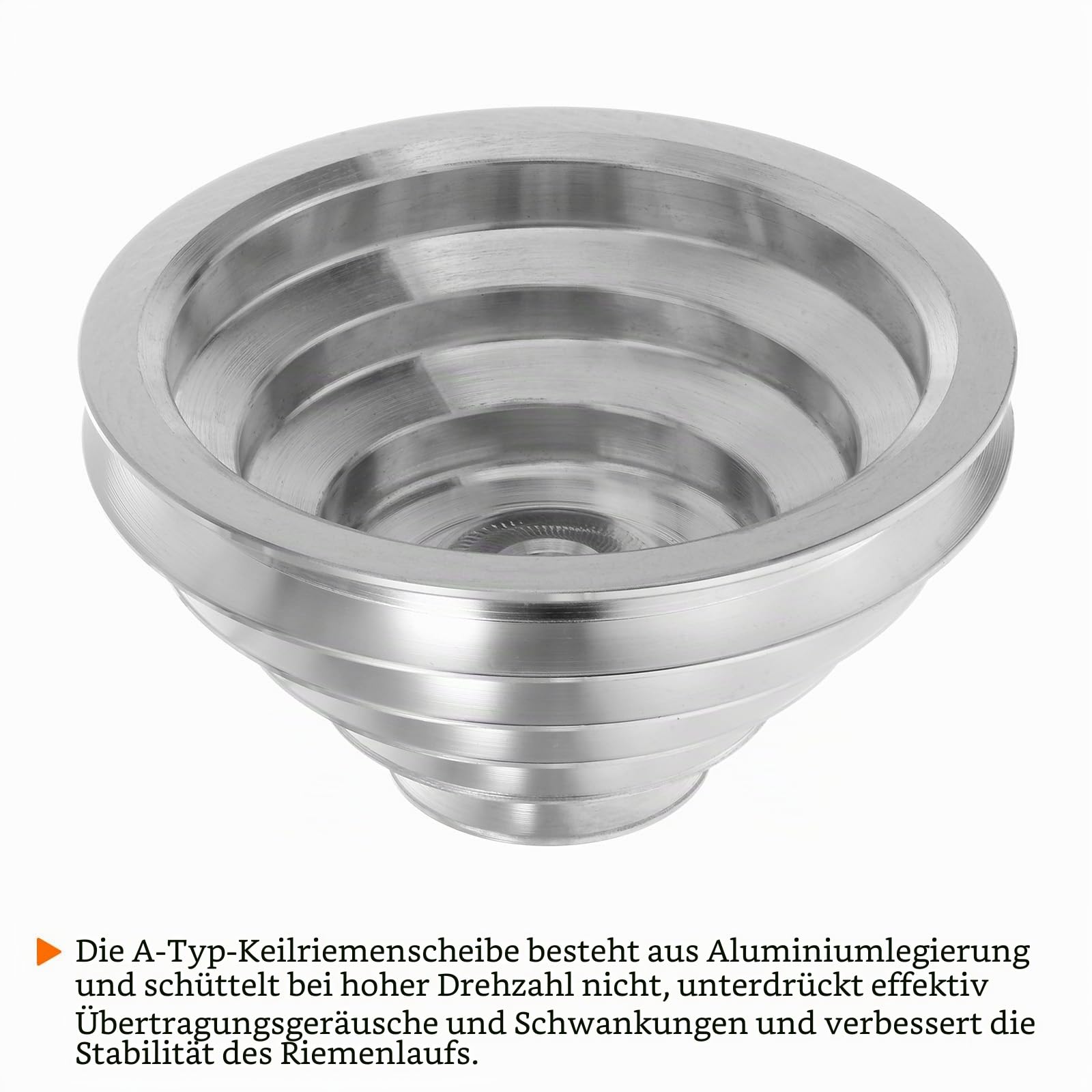 QUARKZMAN Aluminium A-Typ Riemenscheibe Keilriemenscheibe 5 Stufenscheibe Rad 28mm Bohrung 55-150mm Außen Durchmesser für A-Typ Keilriemen 12,7mm Breite Gürtel