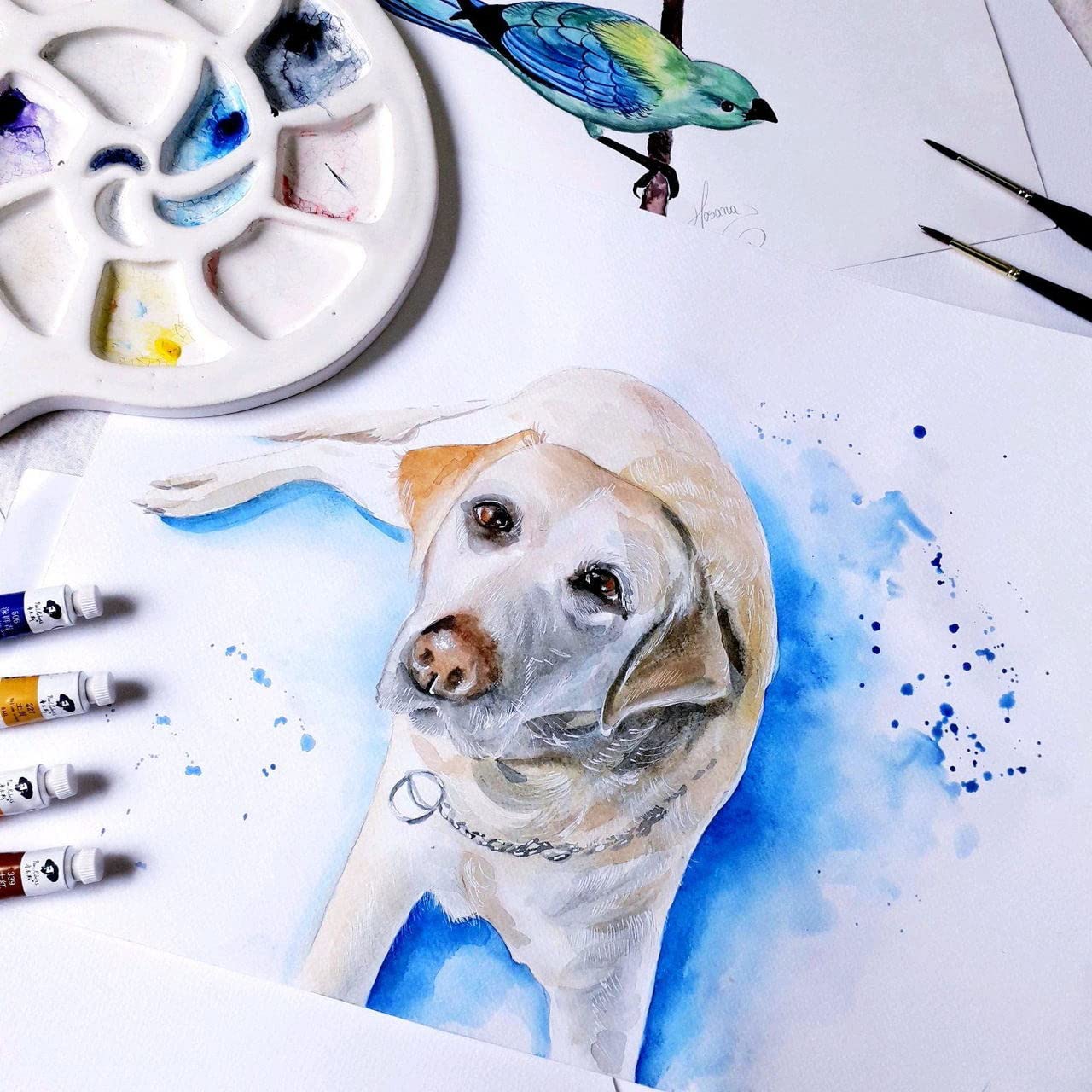 Hahnemühle Anniversary Watercolour, blocco per anniversari, 450 g/m², carta acquerello opaca, 30 x 40 cm, 15 fogli