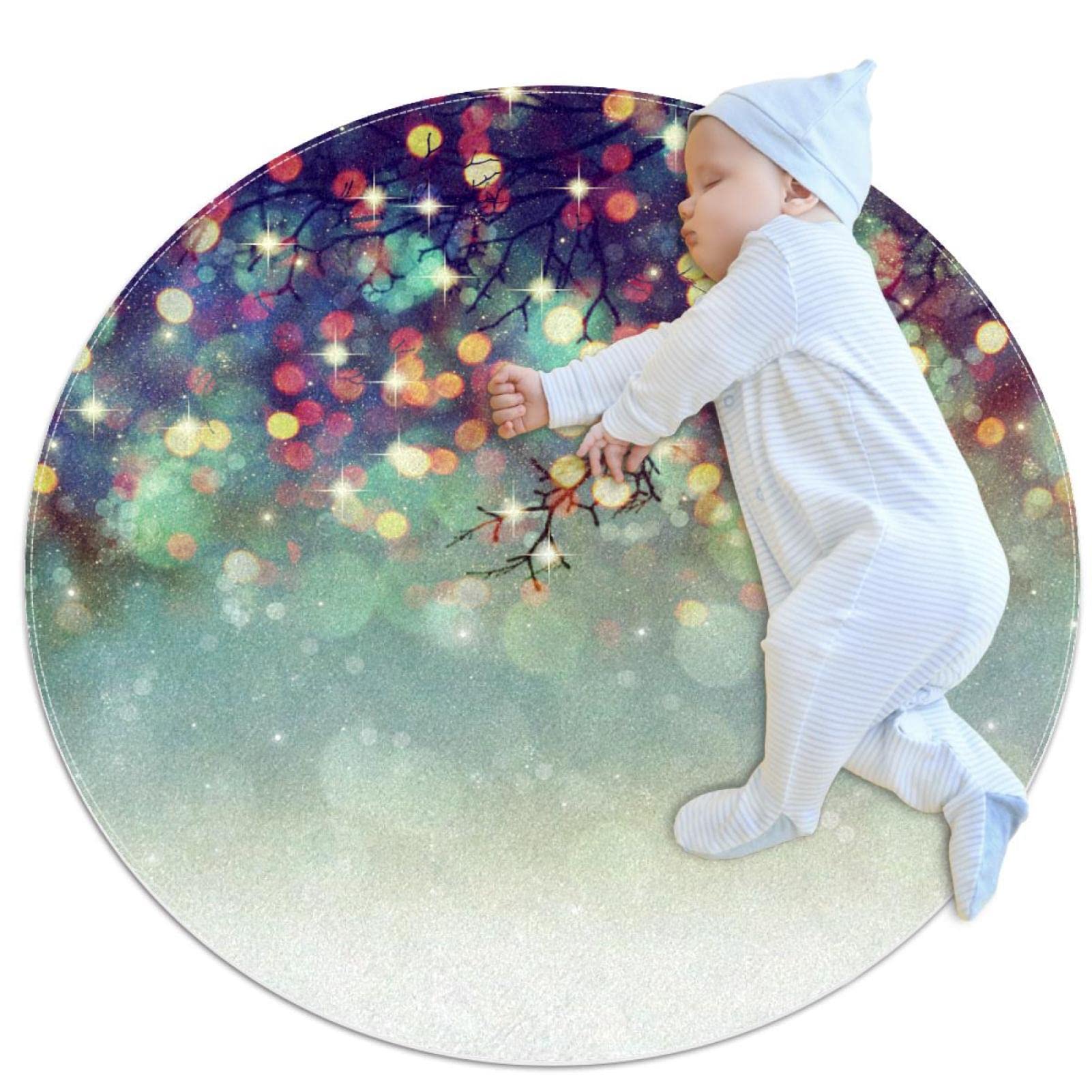 Tapis de salle de bain de Noël avec lumières scintillantes pour chambre d'enfant