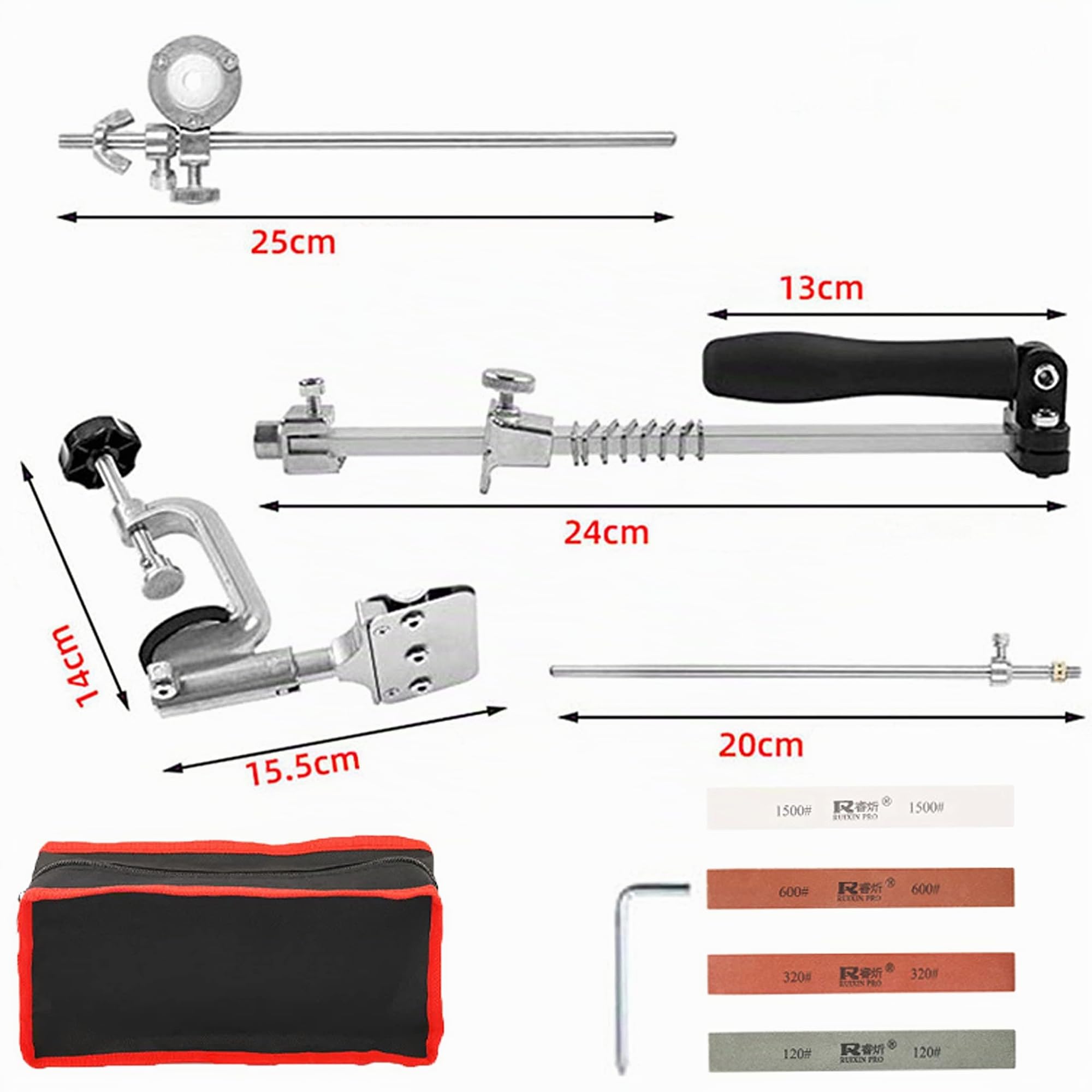 Retoo Afilador de cuchillos profesional Afilador de cuchillos de precisión Afilador de cuchillos Afilador de cuchillos profesional para cuchillos de cocina Cuchillos de chef Todos los Rotación de 360°