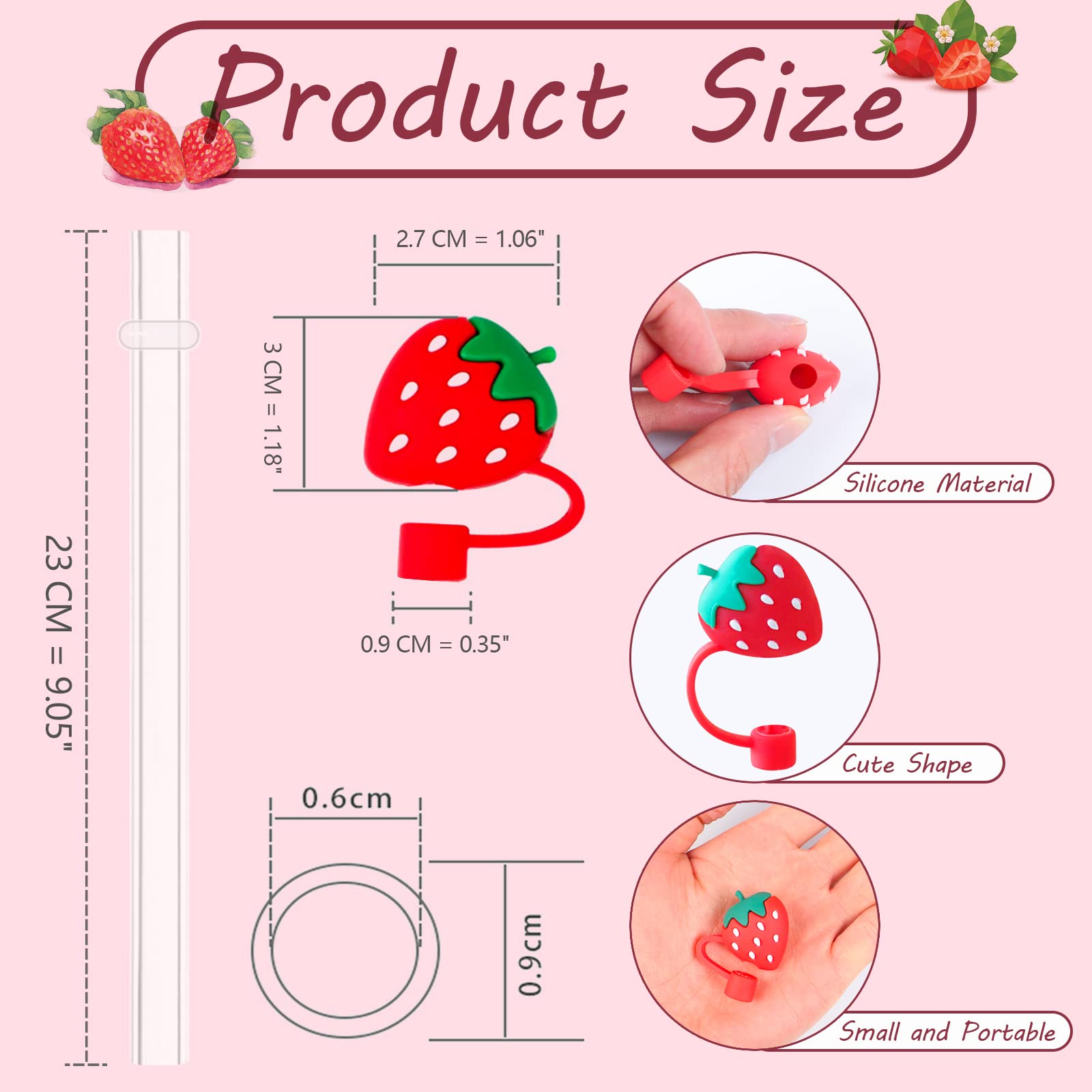 Casquette Couvre-Paille | Couvre-Embouts De Paille Réutilisables Pour Animaux - Bouchons De