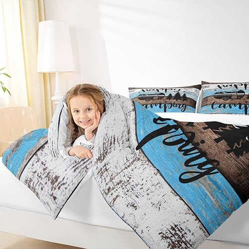 Miniatura 3 de Juego de edredón para autocaravana tamaño Queen, juego de edredón súper suave de microfibra para camping y aventuras salvajes, juego de edredón