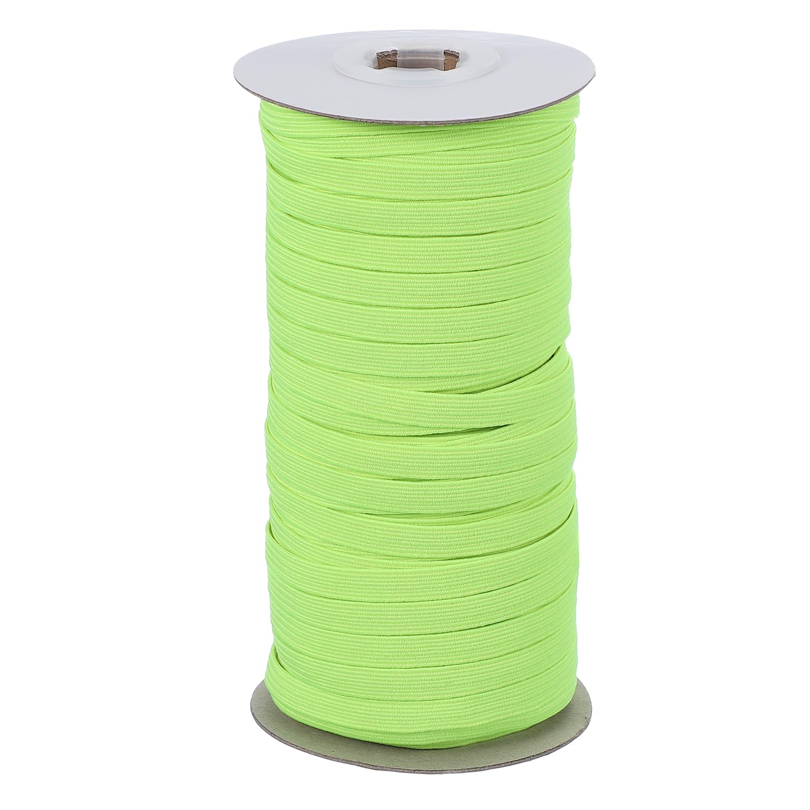 PATIKIL Elastic Bands 6mm x 45 Meters, Polyester Flat Elastic Cord Stretch Strap for Sewing Crafting DIY Fluorescent Green