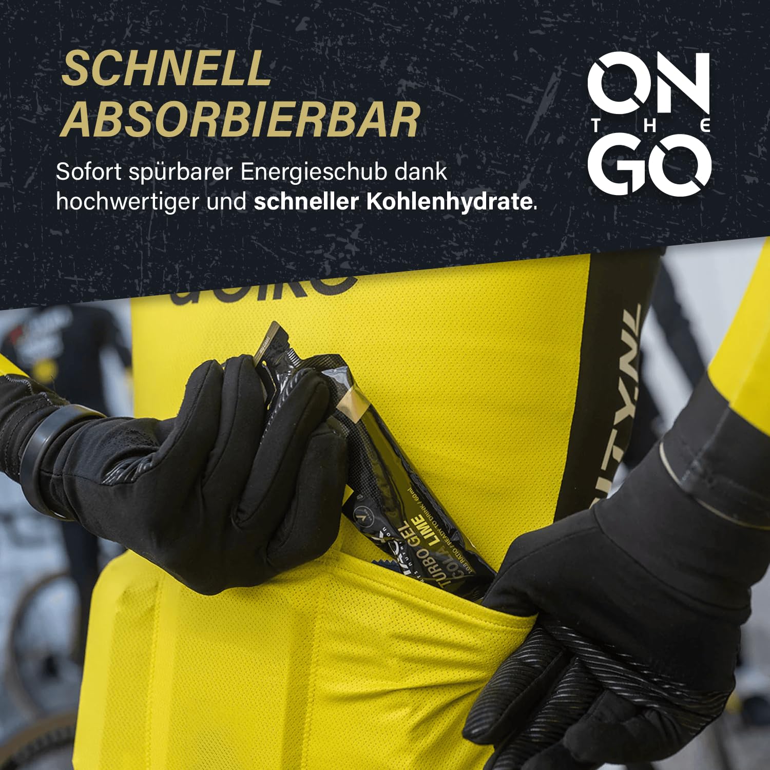 AMACX Turbo Energy Gel per Atleti di Resistenza con Caffeina e 40g di Carboidrati – Confezione da 12 – Gel Energetico Ciclismo y Running – Carbogel con Sali Minerali Integratori – Cassis/Caffeina