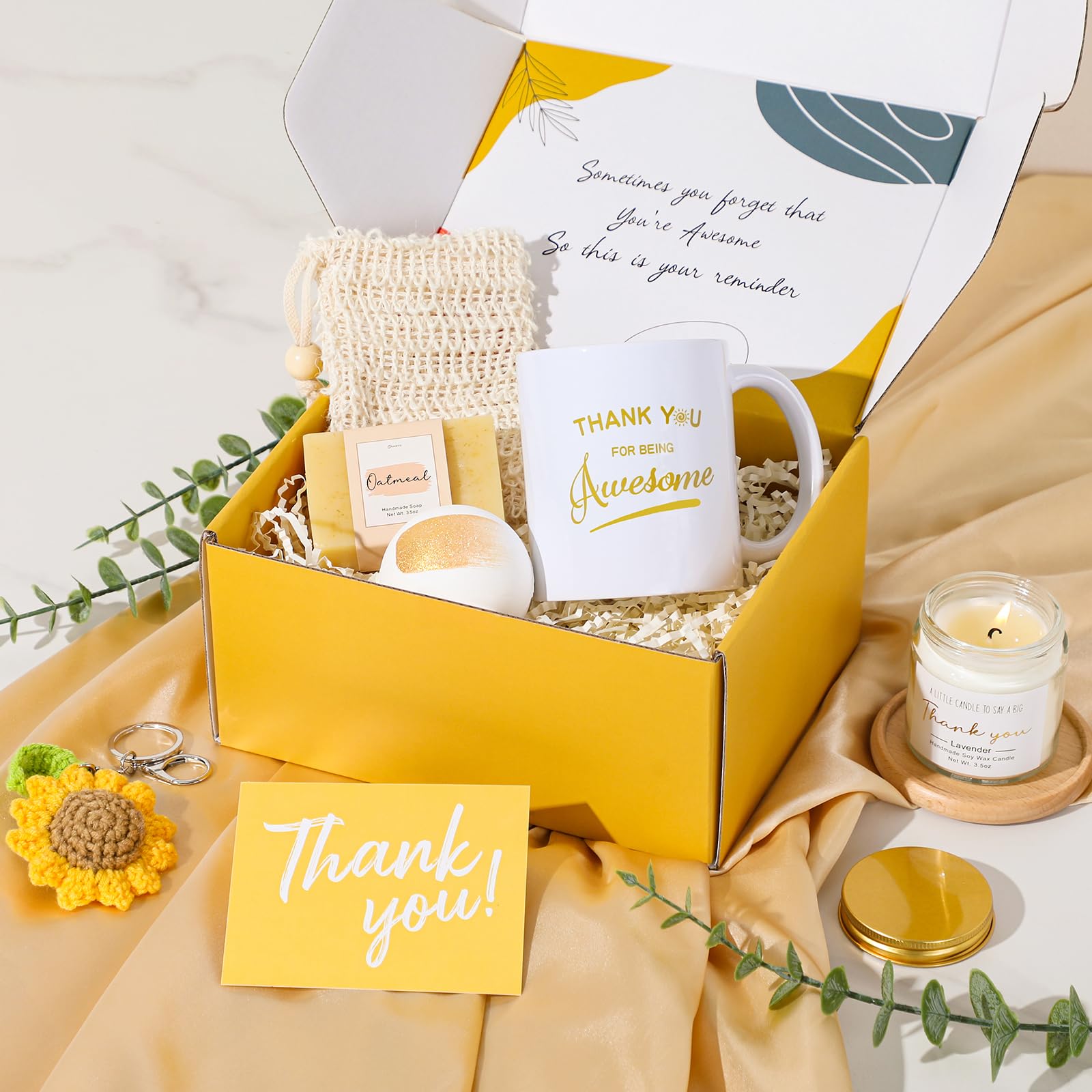 Regalos de agradecimiento para mujeres, caja de regalo de agradecimiento para compañeros de trabajo, profesores, Acción de Gracias, Navidad, cumpleaños, cesta de regalo para jefe, señora, secretaria