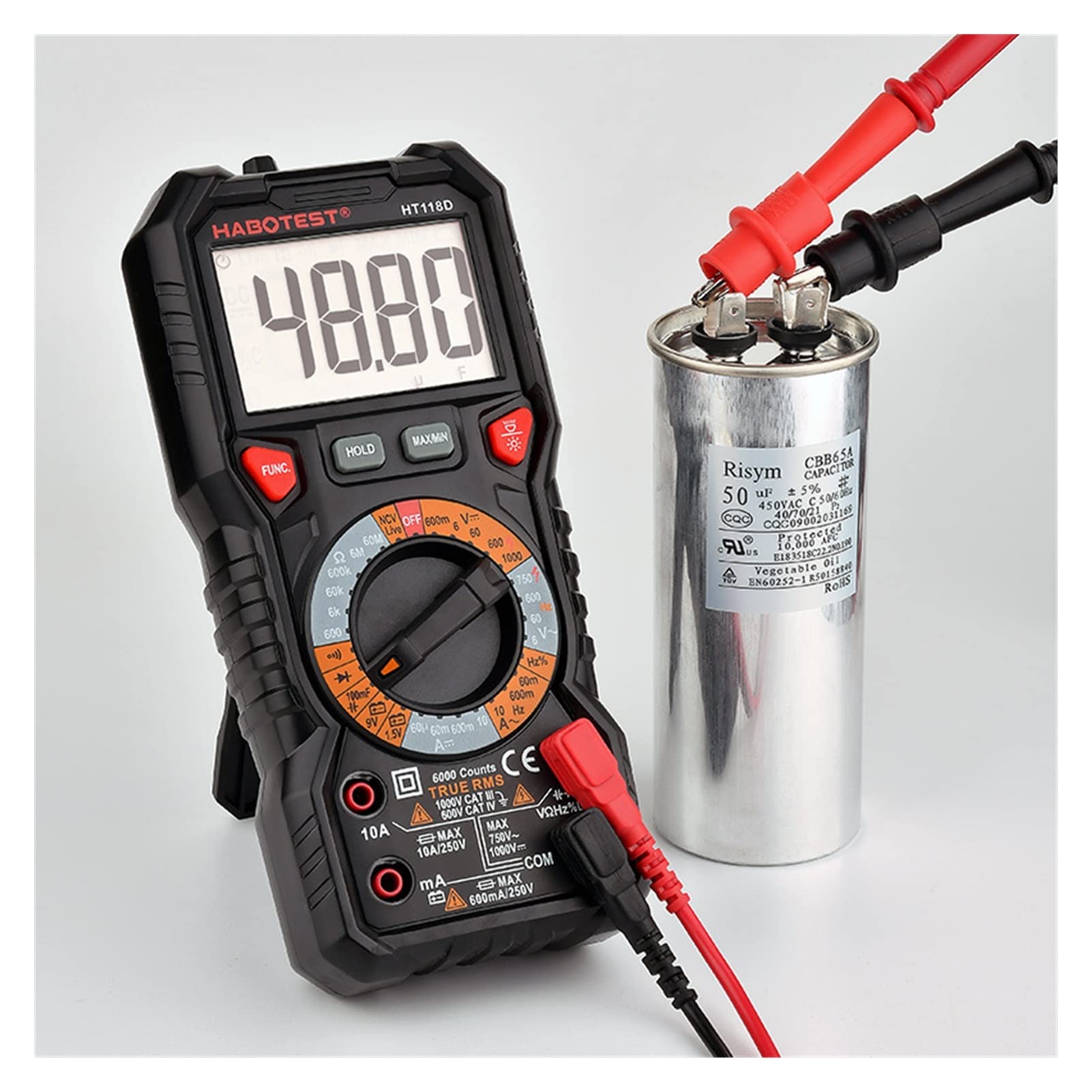 Cyfrowe multitestery Profesjonalny inteligentny multimetr cyfrowy prawdziwy RMS AC DC. AMMETER AMMETER OHM HZ HZ Tester baterii Ddm. Multimetro Auto. z funkcją napięcia fazowego i bezdotykowego (Colo