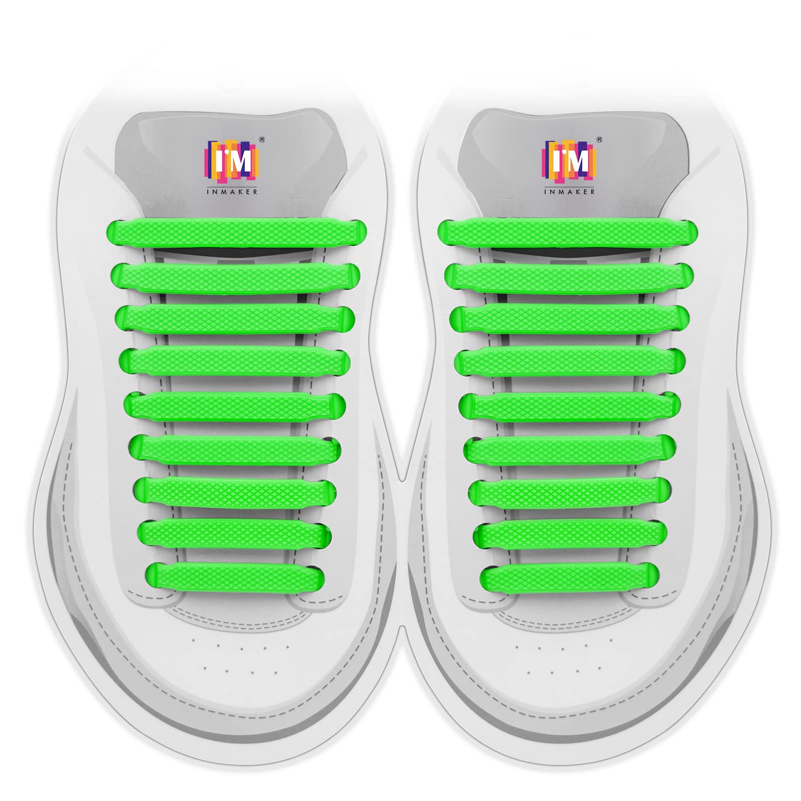 INMAKER Silikon Schnürsenkel Ohne Binden, Elastische Schnürsenkel für Kinder und Erwachsene, Gummi schnürsenkel für Sportschuhe und Laufschuhe