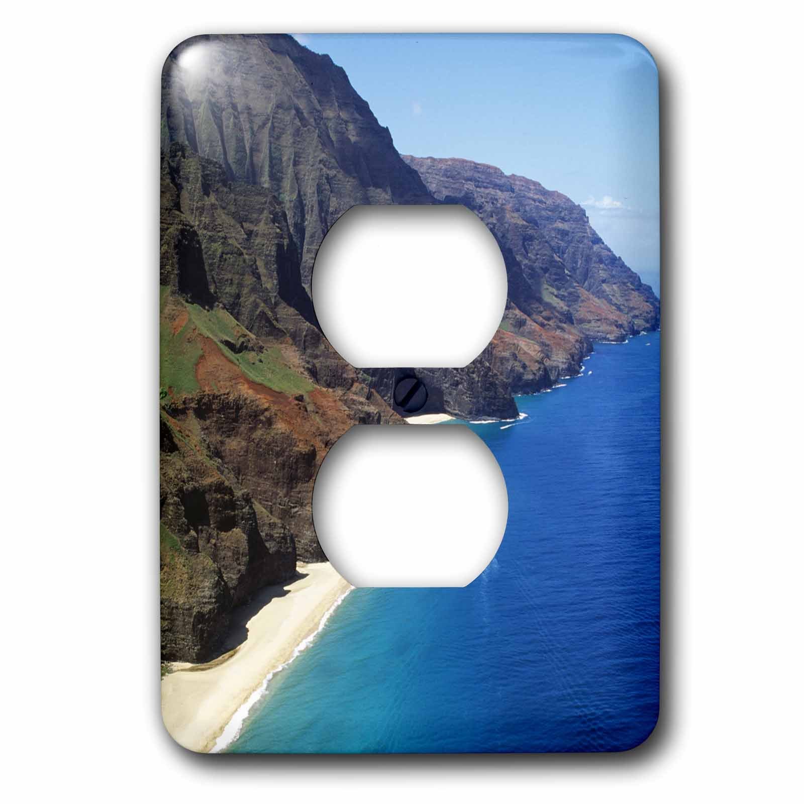 Napali Coast Kauai plaque de prise double 3dRose d'Hawaï