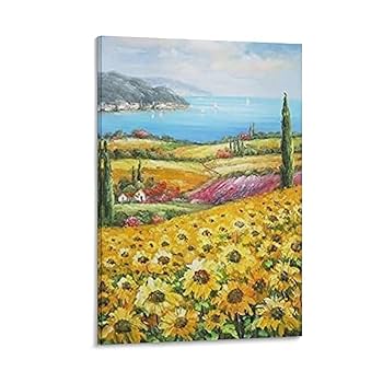 キャンパスプリントアート アネモネ畑 額付き インテリア 油彩画 キャンパスプリントアート アネモネ畑 額付き インテリア 油彩画