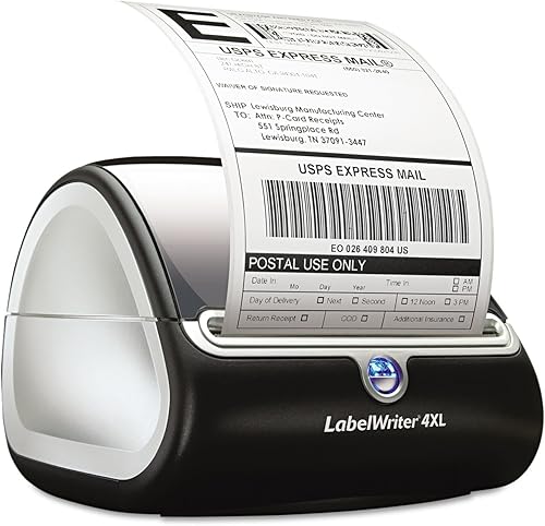 DYMO LabelWriter DYM1755120 - Etiquetas 4XL de 4 4/25 pulgadas, 53 etiquetas/minuto, 7 3/10 pulgadas x 7 4/5 profundidad x 5 1/2 h
