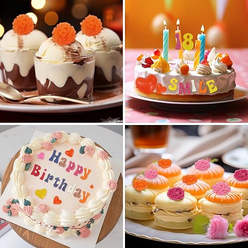 Miniatura 5 de Molde de silicona con letras del alfabeto, moldes de números en forma de corazón de rosa, molde para pasteles para hornear gomitas, fabricación de