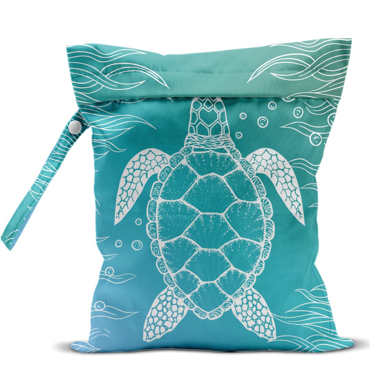 zcyxuuw Waterproof Wet Bag for Swimsuit, Travel Beach Wet Dry Bag, Hidden Zipper Reusable Turtle Wet Bags, for Travel Beach Wet Swimsuits Toiletries Diapers Dirty Gym Clothes Laundry Bag