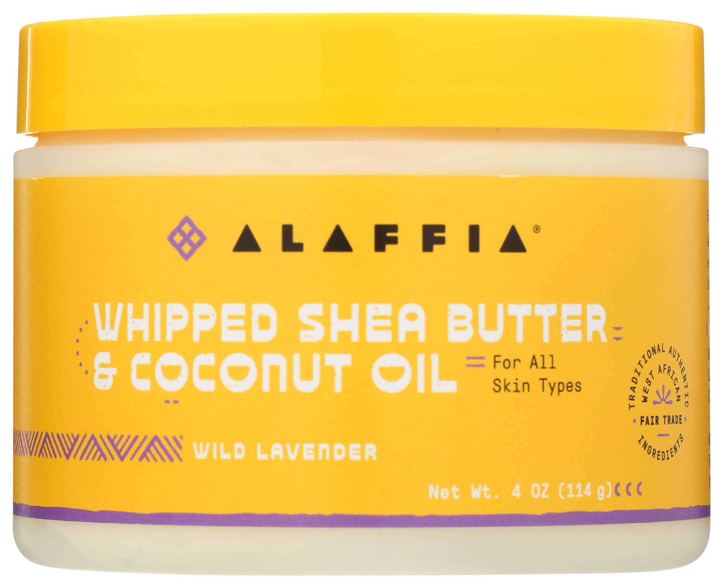 Alaffia, Coconut Oil Whipped Shea Butter Wild Lavender, 4 Ounce