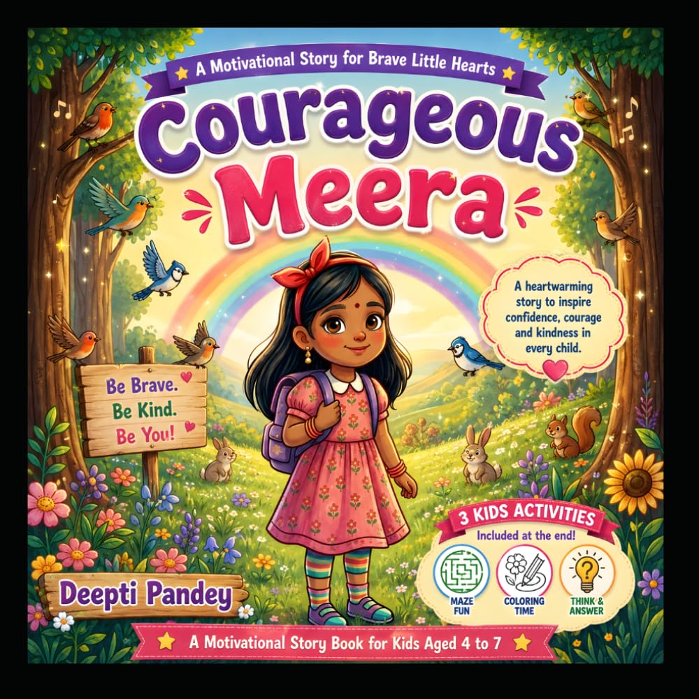 Courageous Meera: A Heartwarming Motivational Story About Courage, Kindness, and Confidence for Kids Ages 4–7