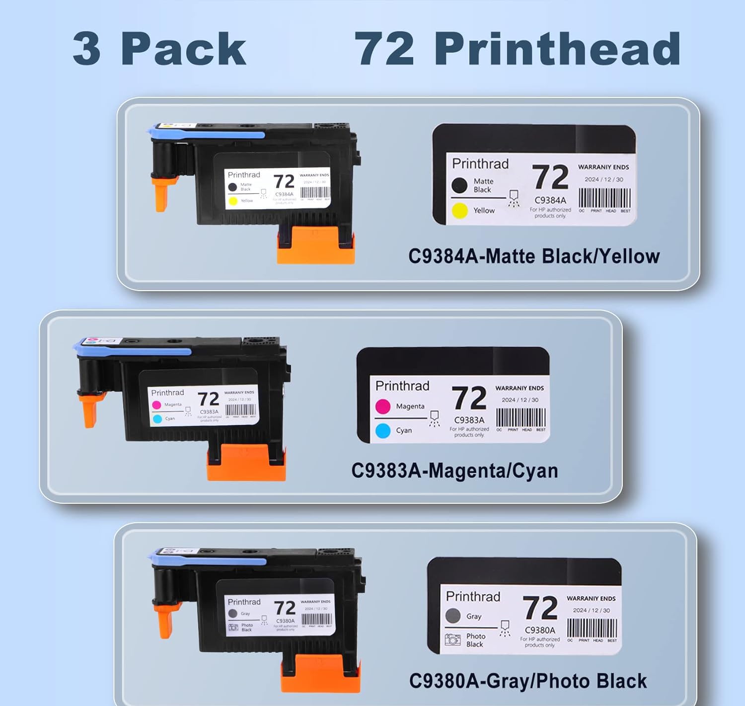 HP 72 インクカートリッジ プリントヘッド 7個セット HP 72 インク