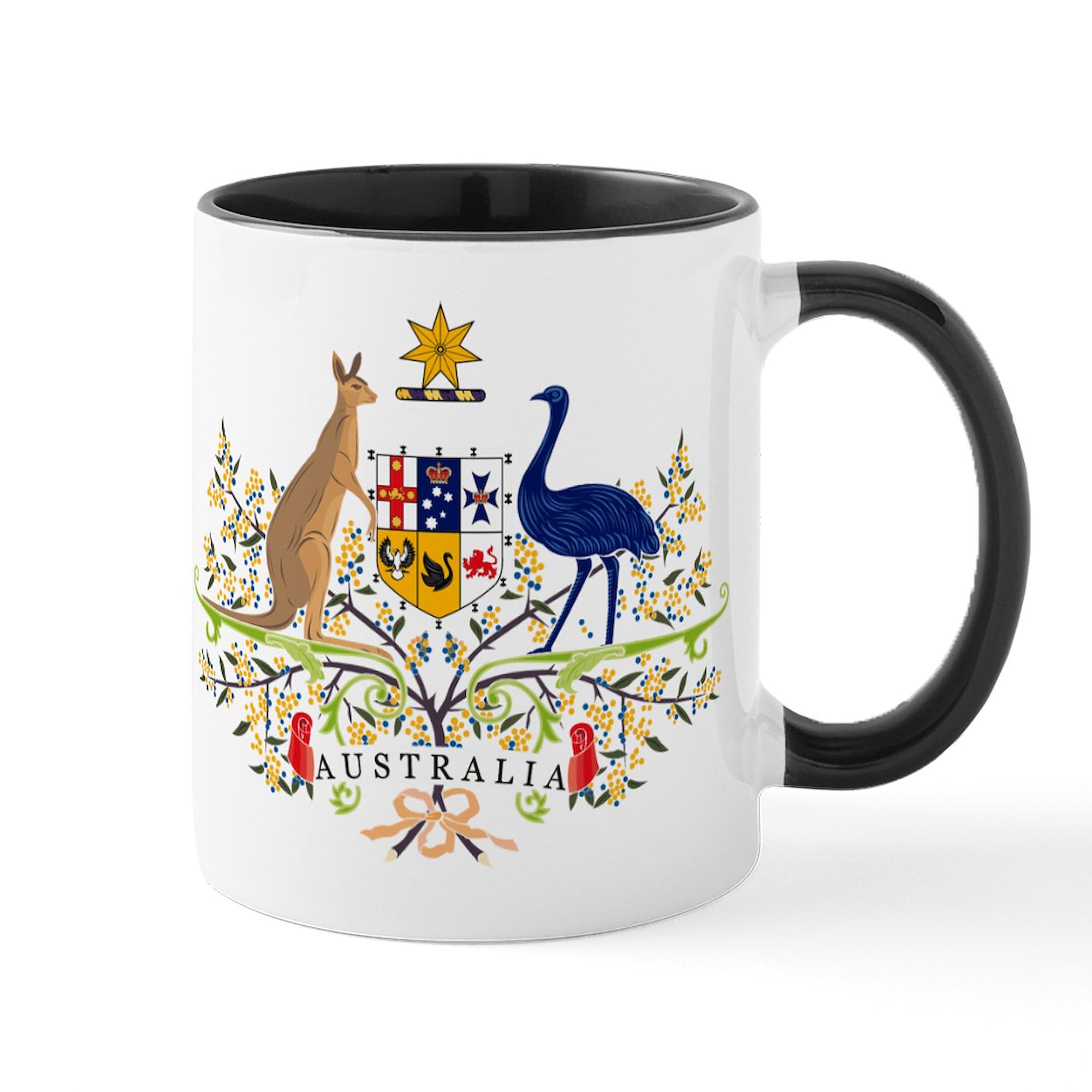 CafePress Australia Kangaroo Mug 11 Oz Ceramic Coffee Mug - Dishwasher & Microwave Safe, Printed In USA