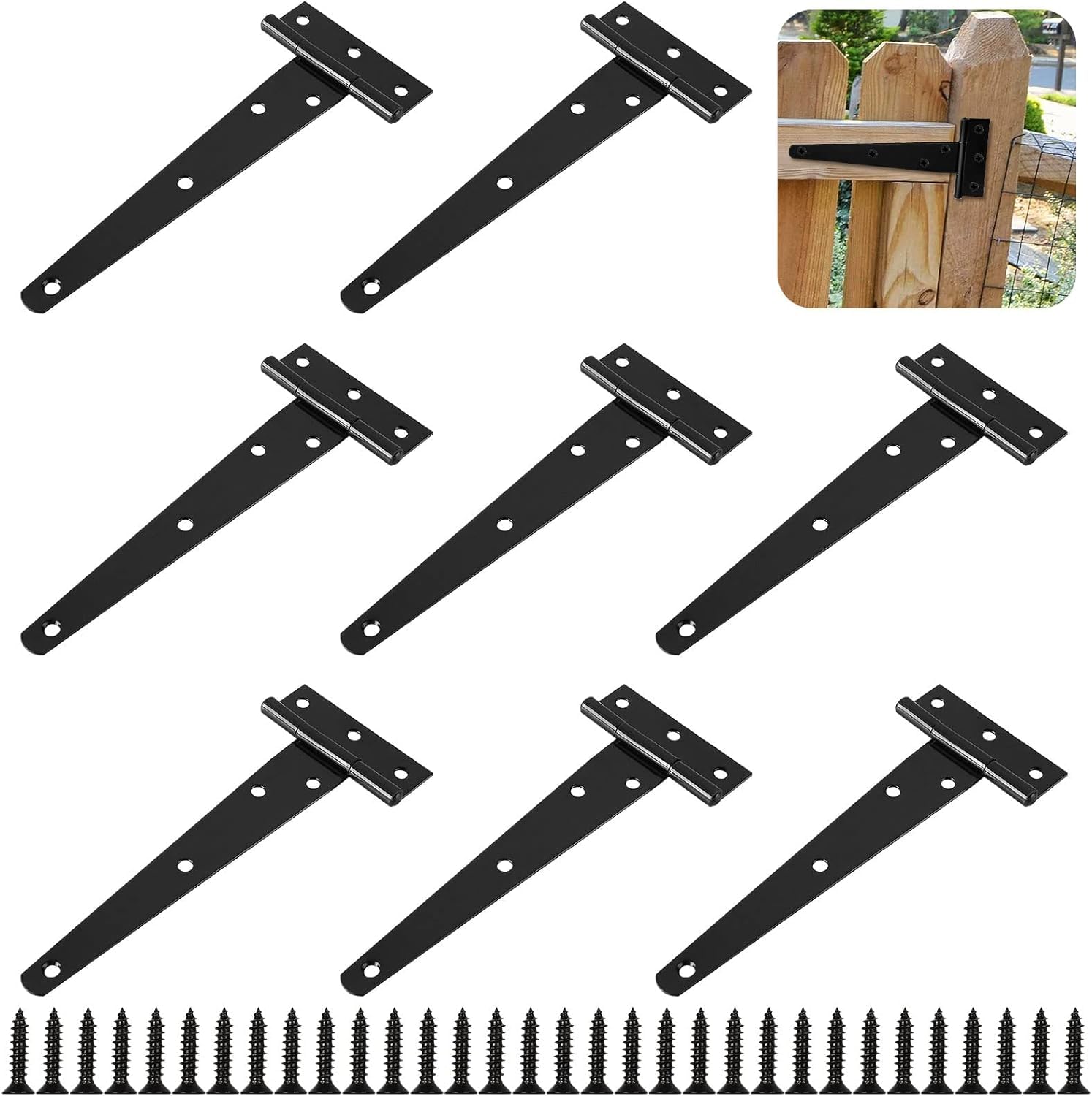 Abaigeal 10 PCS Heavy Duty T Hinges with Mounting Screw